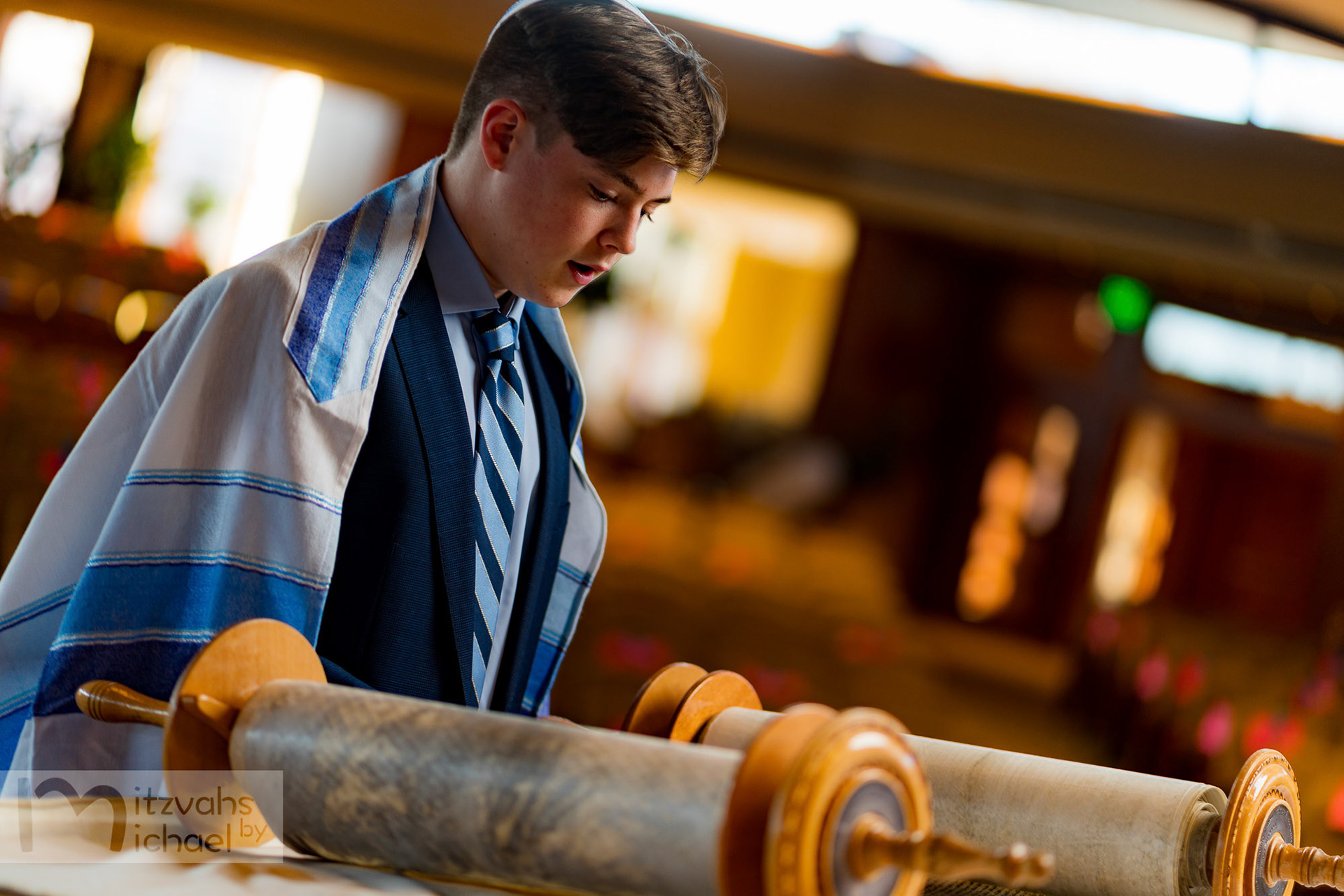 Spencer’s Bar Mitzvah portraits at Beth Tfiloh in Pikesville, MD.