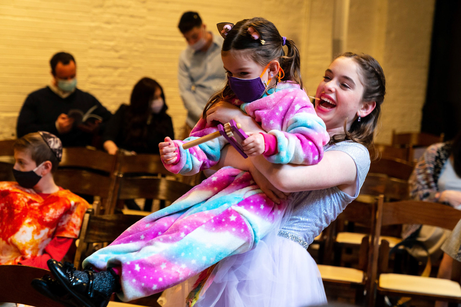 Talia’s bat mitzvah and Megillah reading on Purim on March 18, 2022 at the Accelerator Space in Baltimore, MD