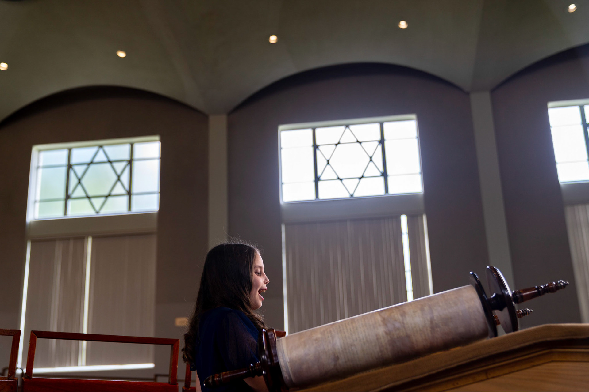 Leora’s Bat Mitzvah portrait session at Ohev Sholom in Washington D.C.