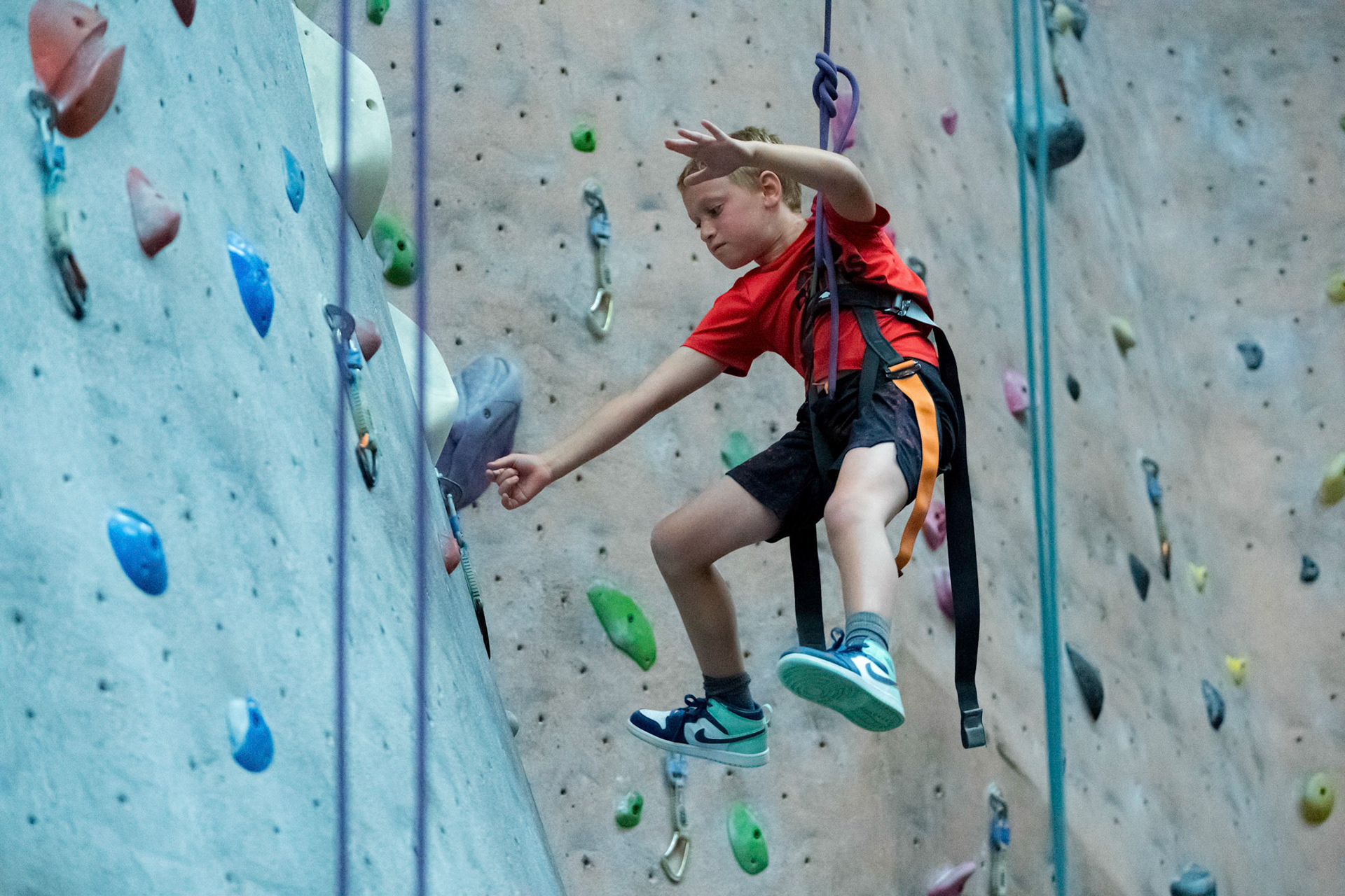 Judah’s bar mitzvah party at Movement climbing gym in Rockville on Sunday, September 4, 2022.