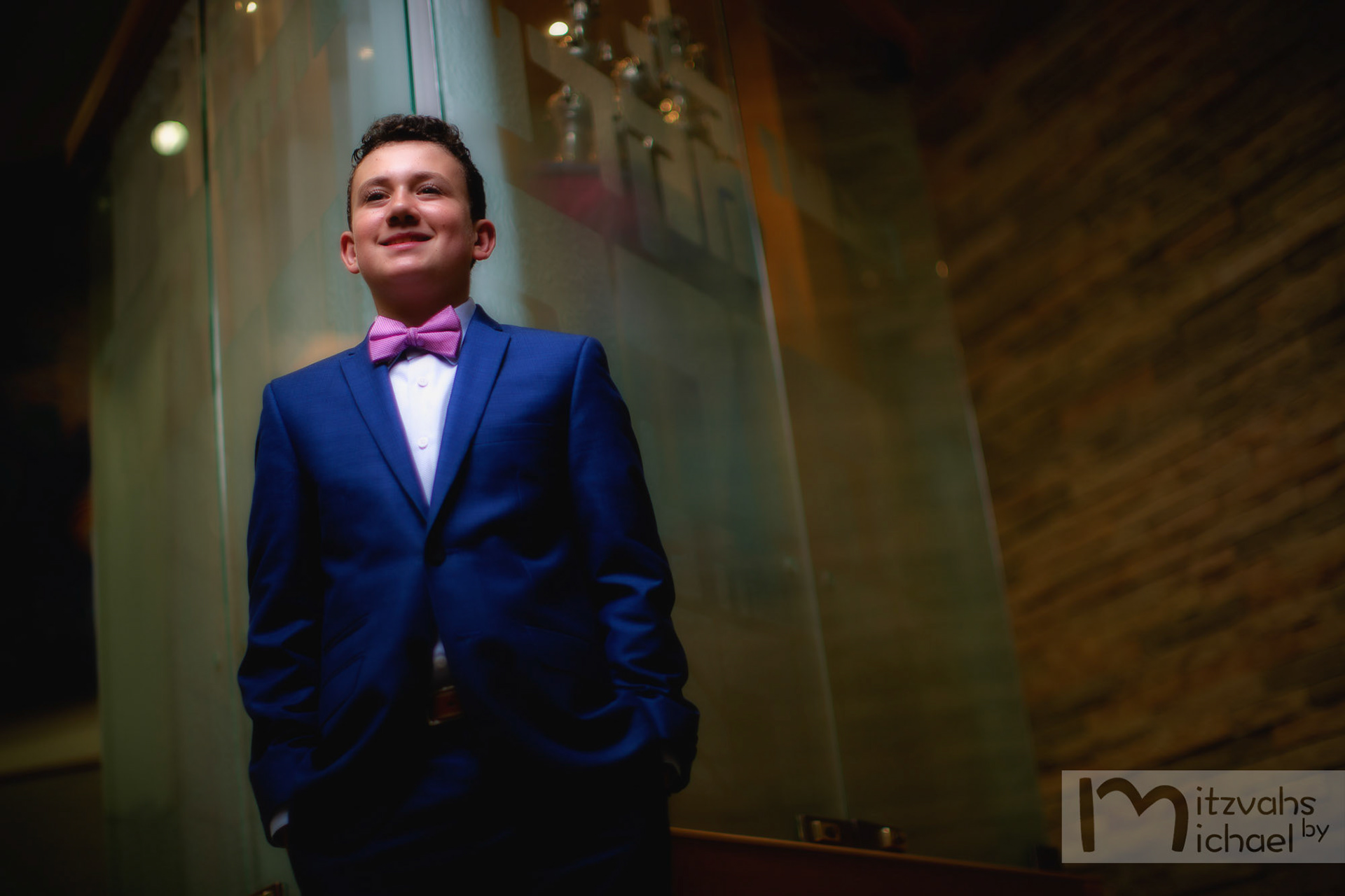 Garrett's Bar Mitzvah rehearsal and portrait session at Beth El Congregation in Bethesda, MD.