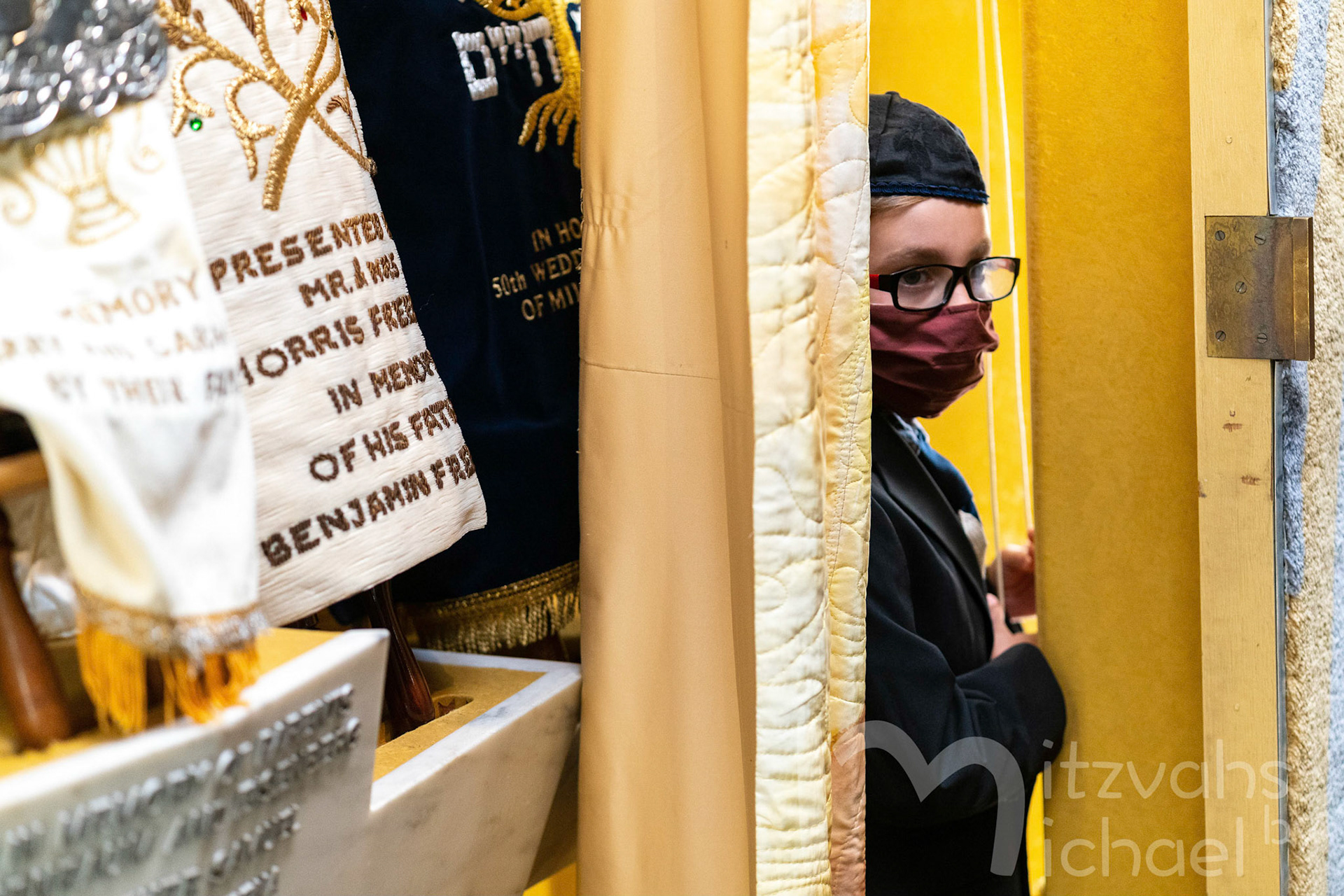 Ross’ Bar Mitzvah shacharit minyan on Monday, May 31, 2021.