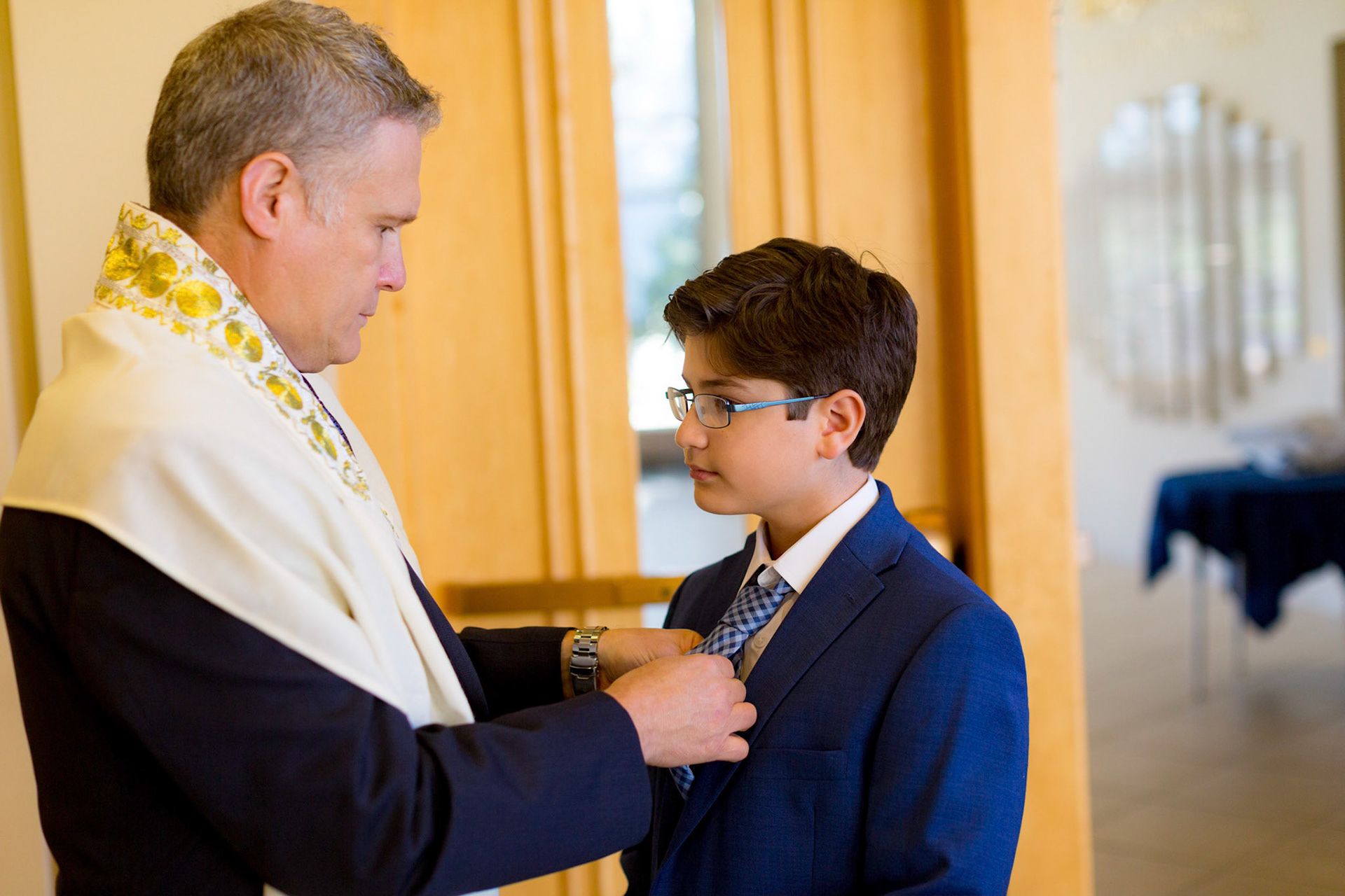 Bnai Mitzvah of Eric and Lana at Temple Isaiah in Fulton, MD.