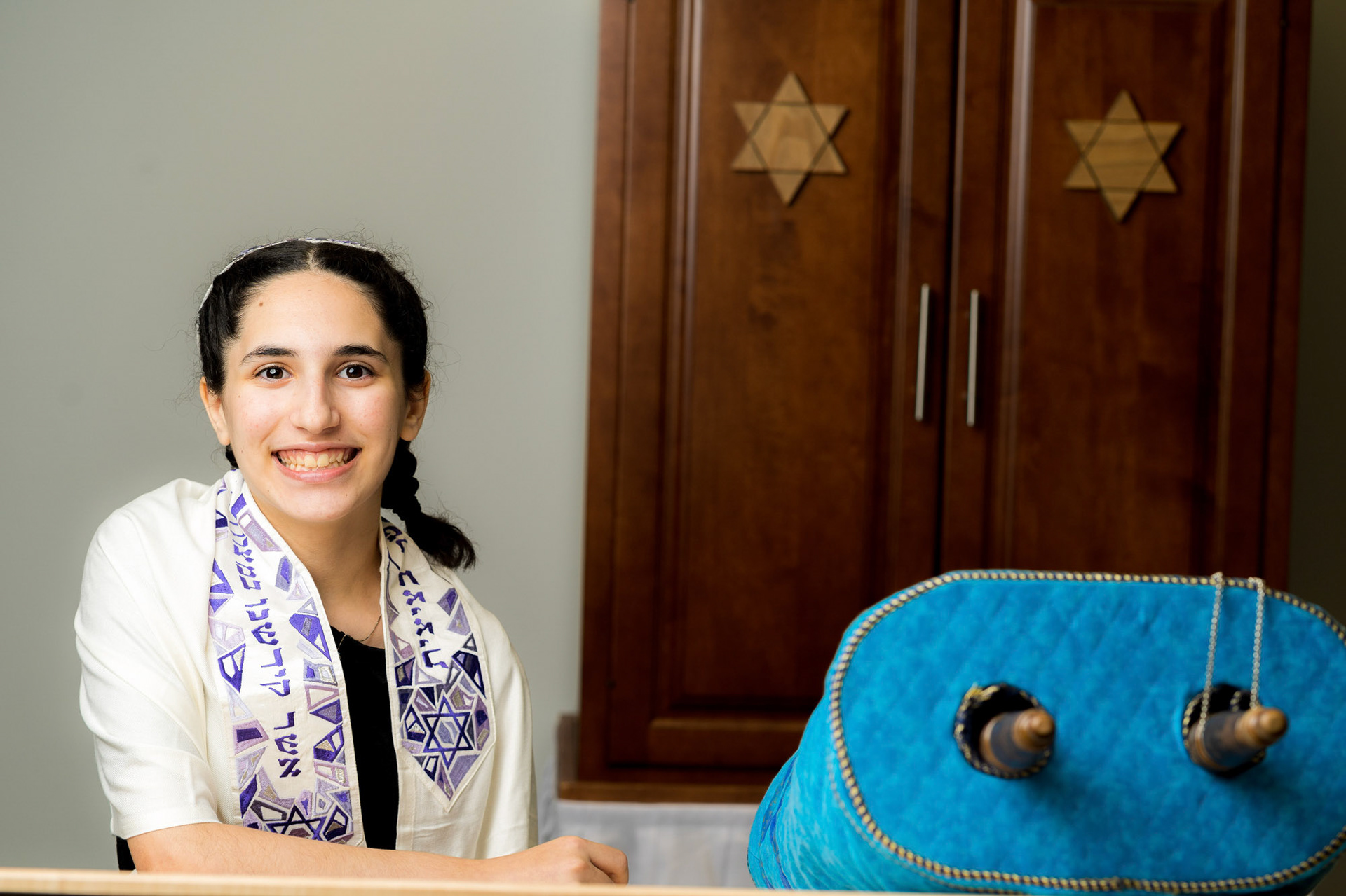 Ilana’s Bat Mitzvah rehearsal at Bat Chaverim in Columbia, MD.