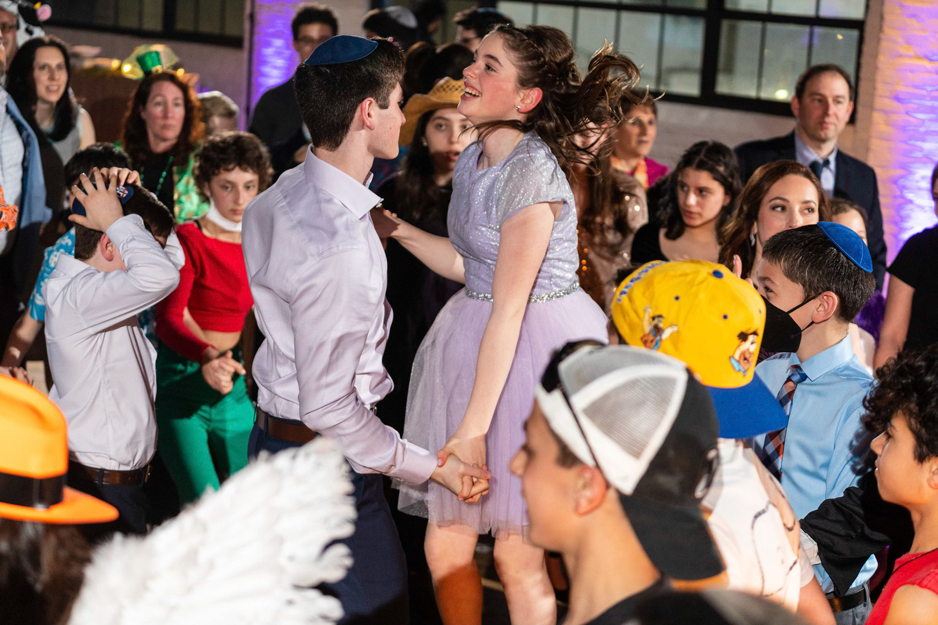 Talia’s bat mitzvah and Megillah reading on Purim on March 18, 2022 at the Accelerator Space in Baltimore, MD