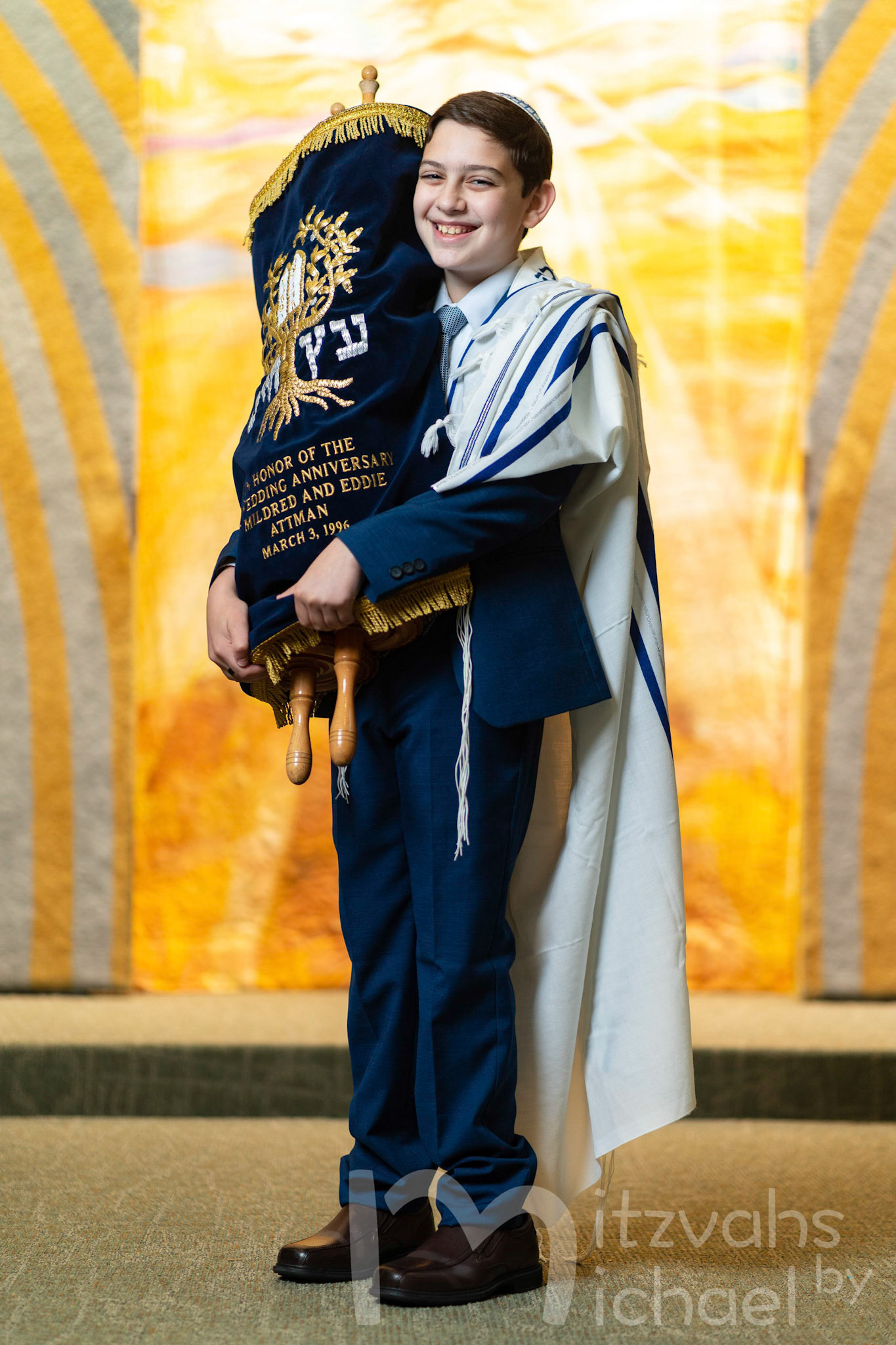 Ross’ Bar Mitzvah shacharit minyan on Monday, May 31, 2021.