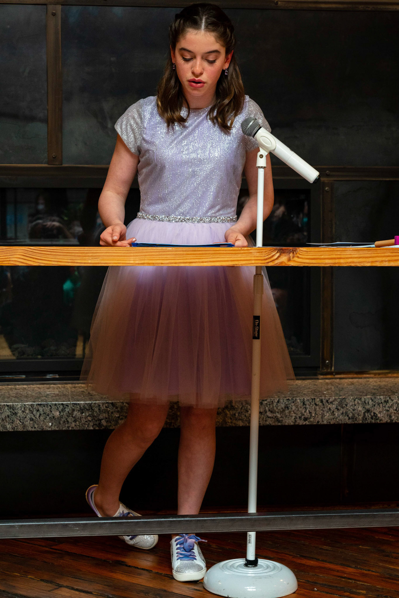 Talia’s bat mitzvah and Megillah reading on Purim on March 18, 2022 at the Accelerator Space in Baltimore, MD