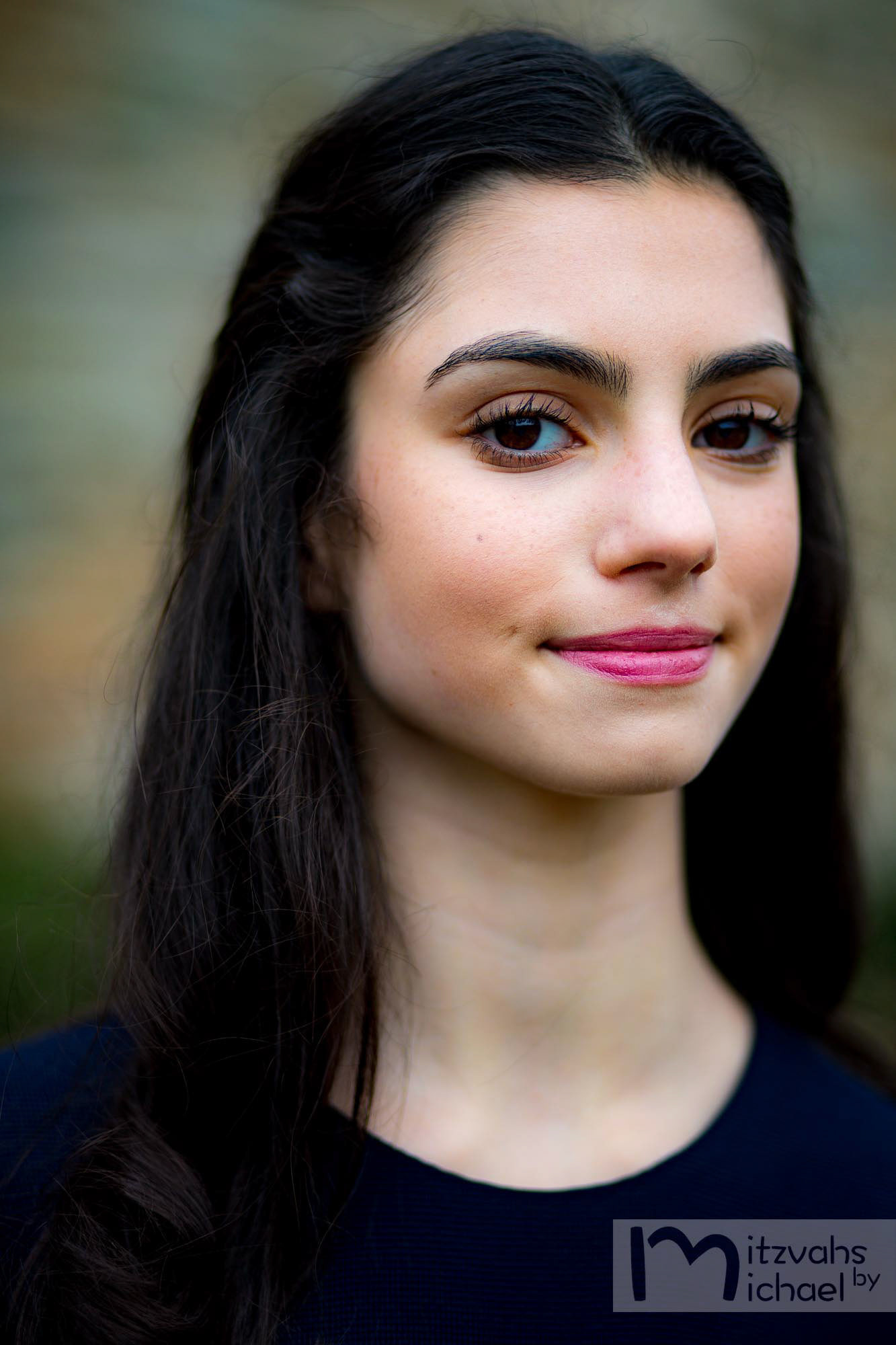 Linley's Bat Mitzvah portrait session at Chizuk Amuno in Baltimore, MD.