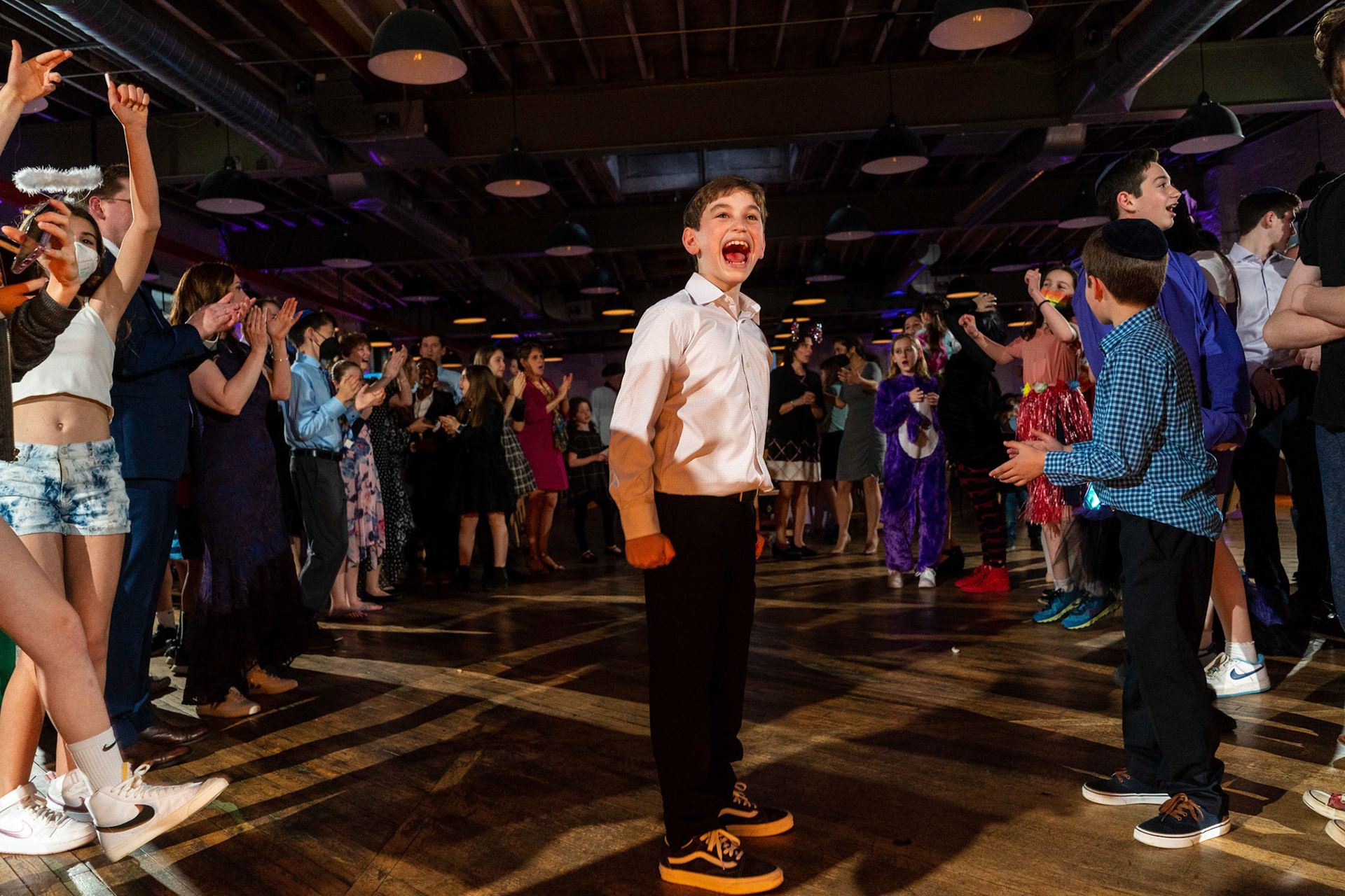 Talia’s bat mitzvah and Megillah reading on Purim on March 18, 2022 at the Accelerator Space in Baltimore, MD
