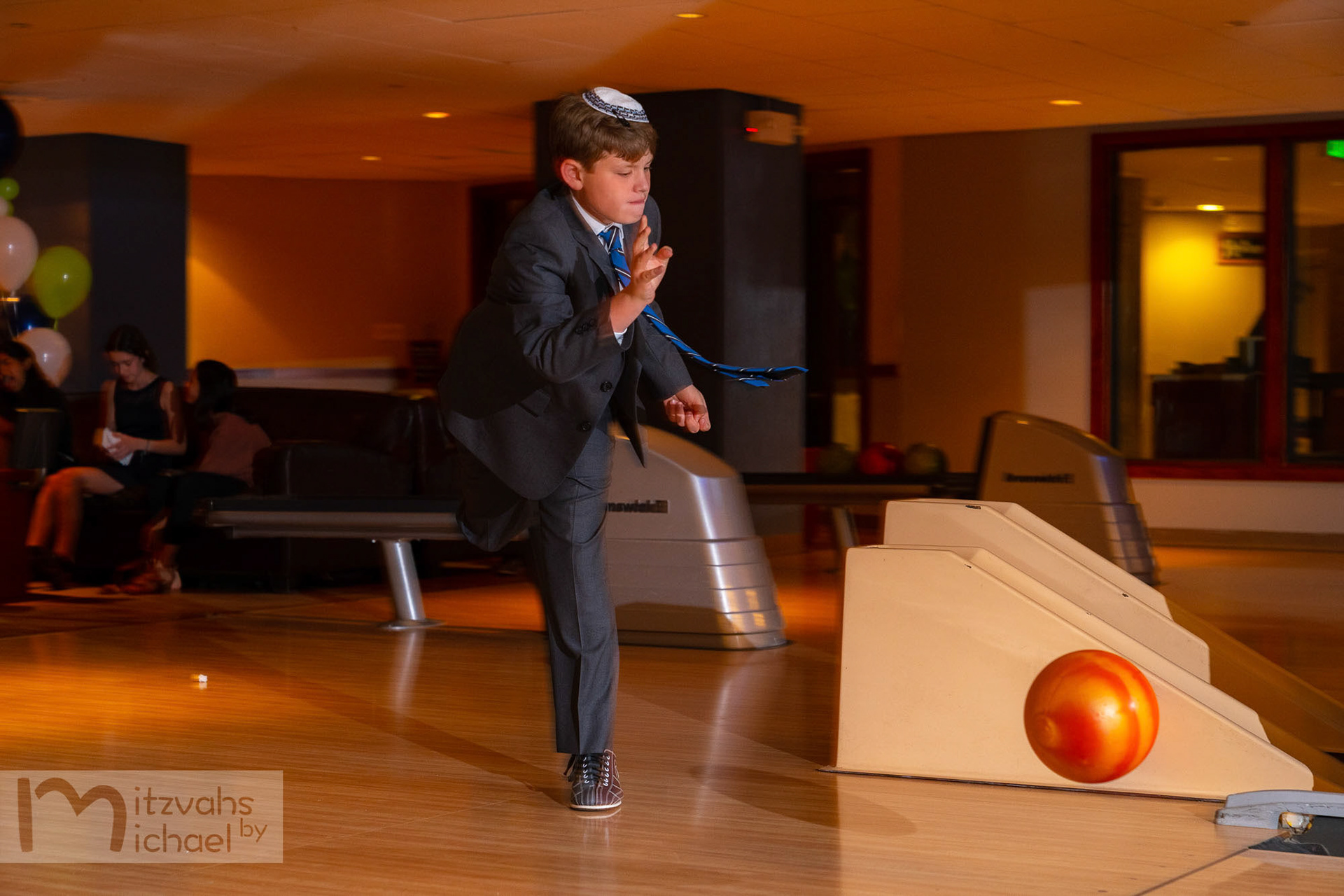 Ben’s Temple Micah Bar Mitzvah kid’s party at Pinstripes in Georgetown and family dinner at Sfoglina in Van Ness.