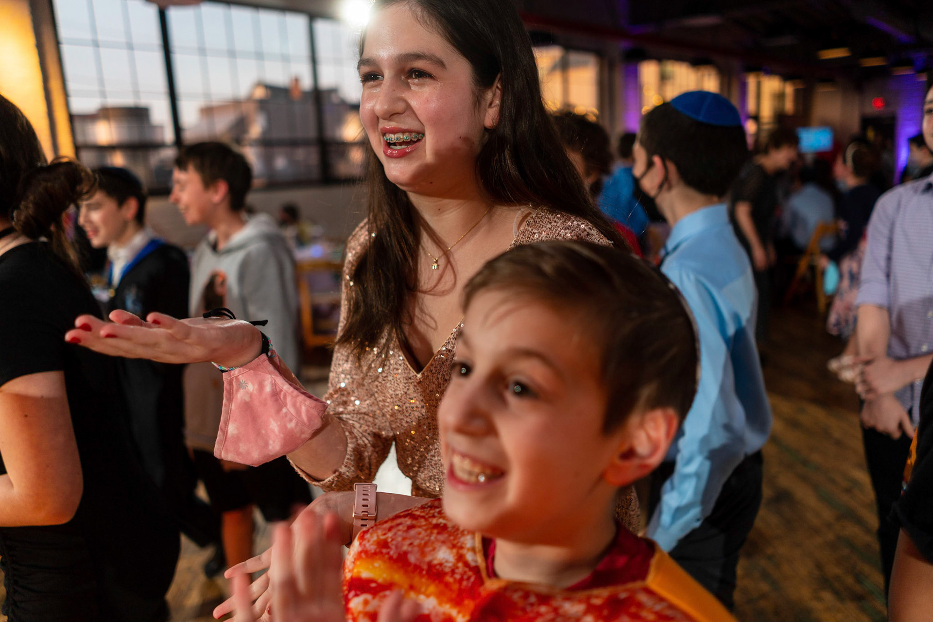 Talia’s bat mitzvah and Megillah reading on Purim on March 18, 2022 at the Accelerator Space in Baltimore, MD