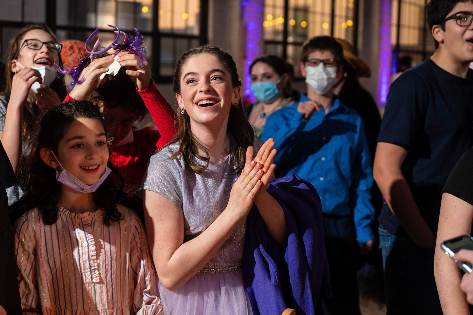 Talia’s bat mitzvah and Megillah reading on Purim on March 18, 2022 at the Accelerator Space in Baltimore, MD