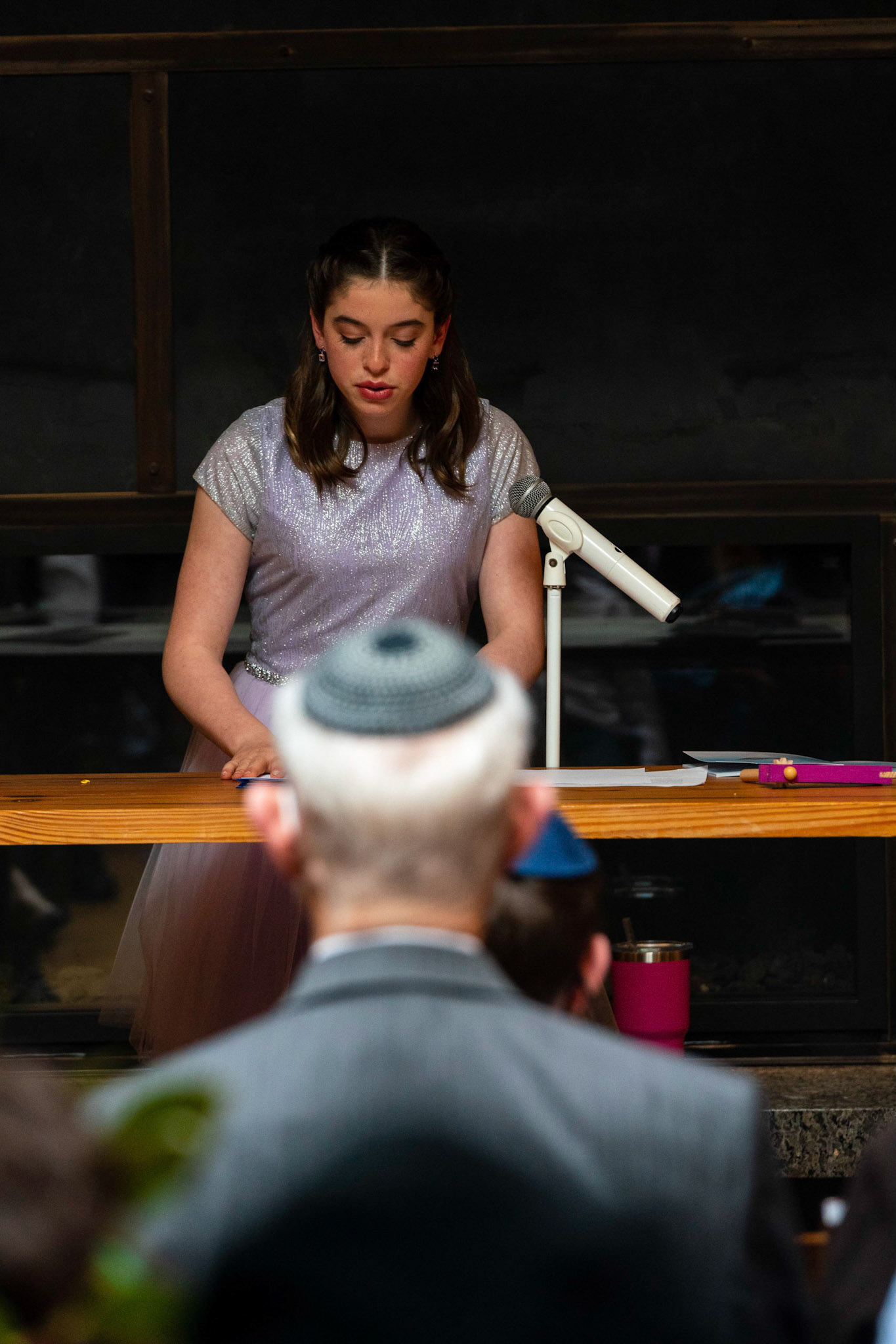 Talia’s bat mitzvah and Megillah reading on Purim on March 18, 2022 at the Accelerator Space in Baltimore, MD