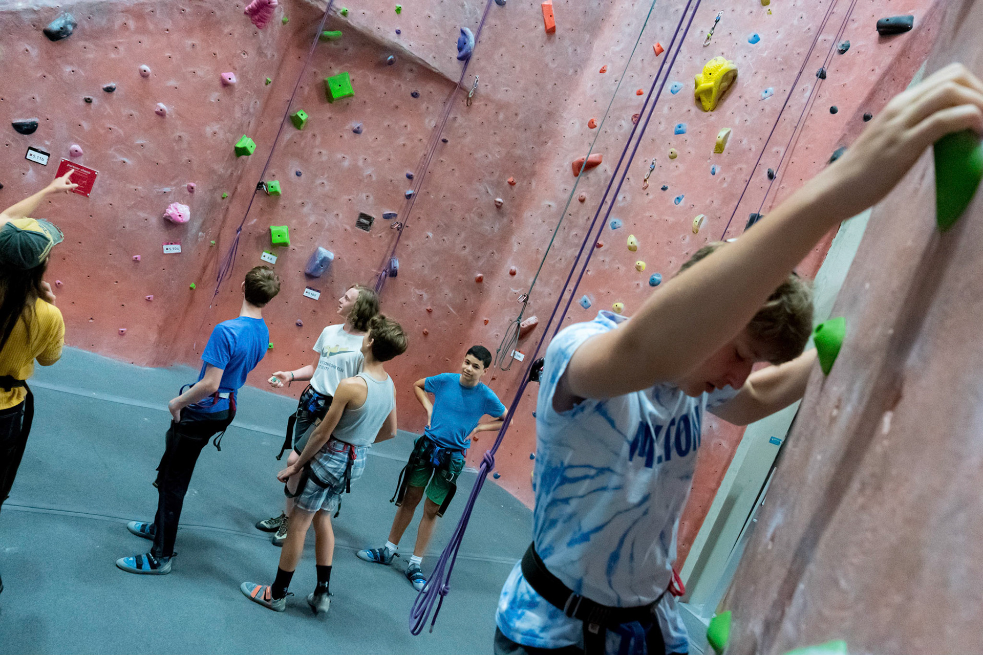 Judah’s bar mitzvah party at Movement climbing gym in Rockville on Sunday, September 4, 2022.