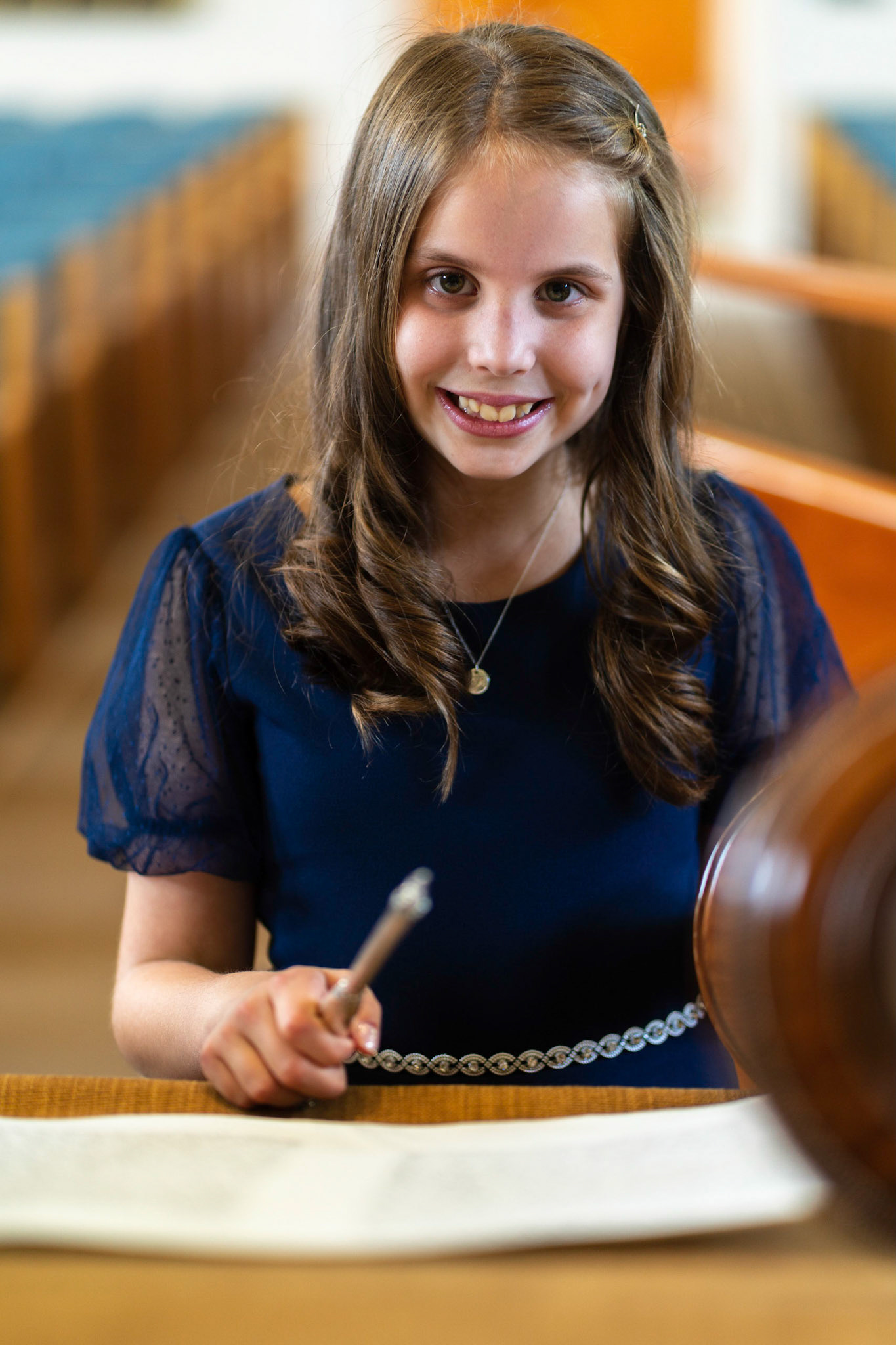 Leora’s Bat Mitzvah portrait session at Ohev Sholom in Washington D.C.