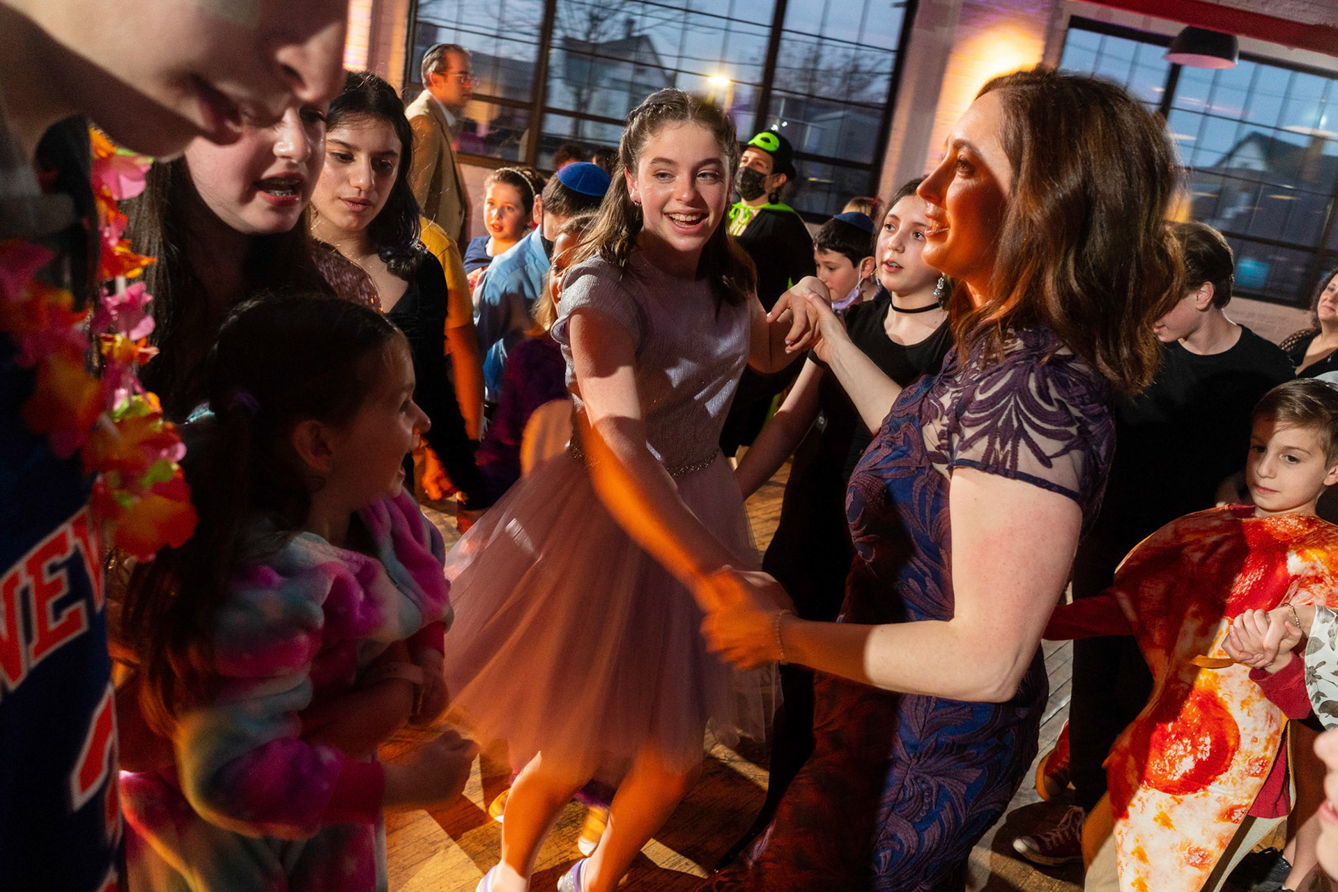 Talia’s bat mitzvah and Megillah reading on Purim on March 18, 2022 at the Accelerator Space in Baltimore, MD