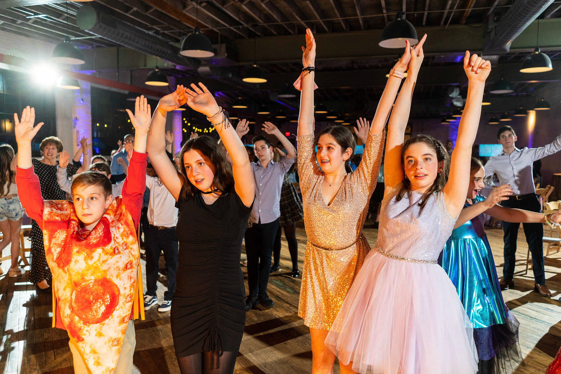 Talia’s bat mitzvah and Megillah reading on Purim on March 18, 2022 at the Accelerator Space in Baltimore, MD
