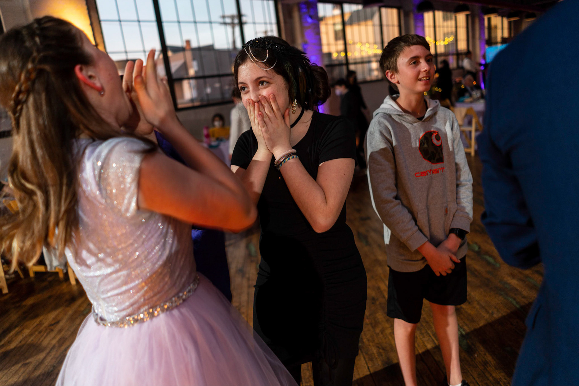 Talia’s bat mitzvah and Megillah reading on Purim on March 18, 2022 at the Accelerator Space in Baltimore, MD
