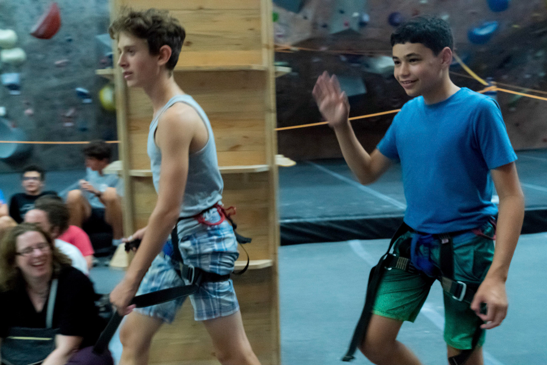 Judah’s bar mitzvah party at Movement climbing gym in Rockville on Sunday, September 4, 2022.