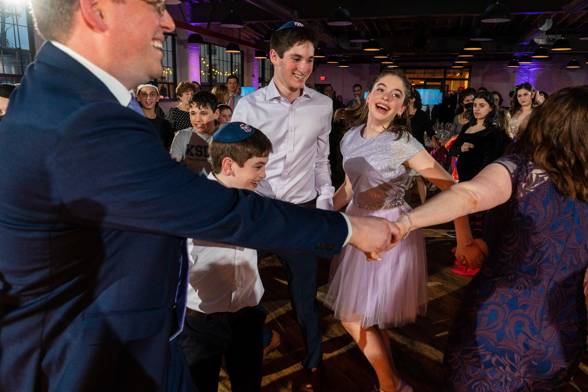 Talia’s bat mitzvah and Megillah reading on Purim on March 18, 2022 at the Accelerator Space in Baltimore, MD
