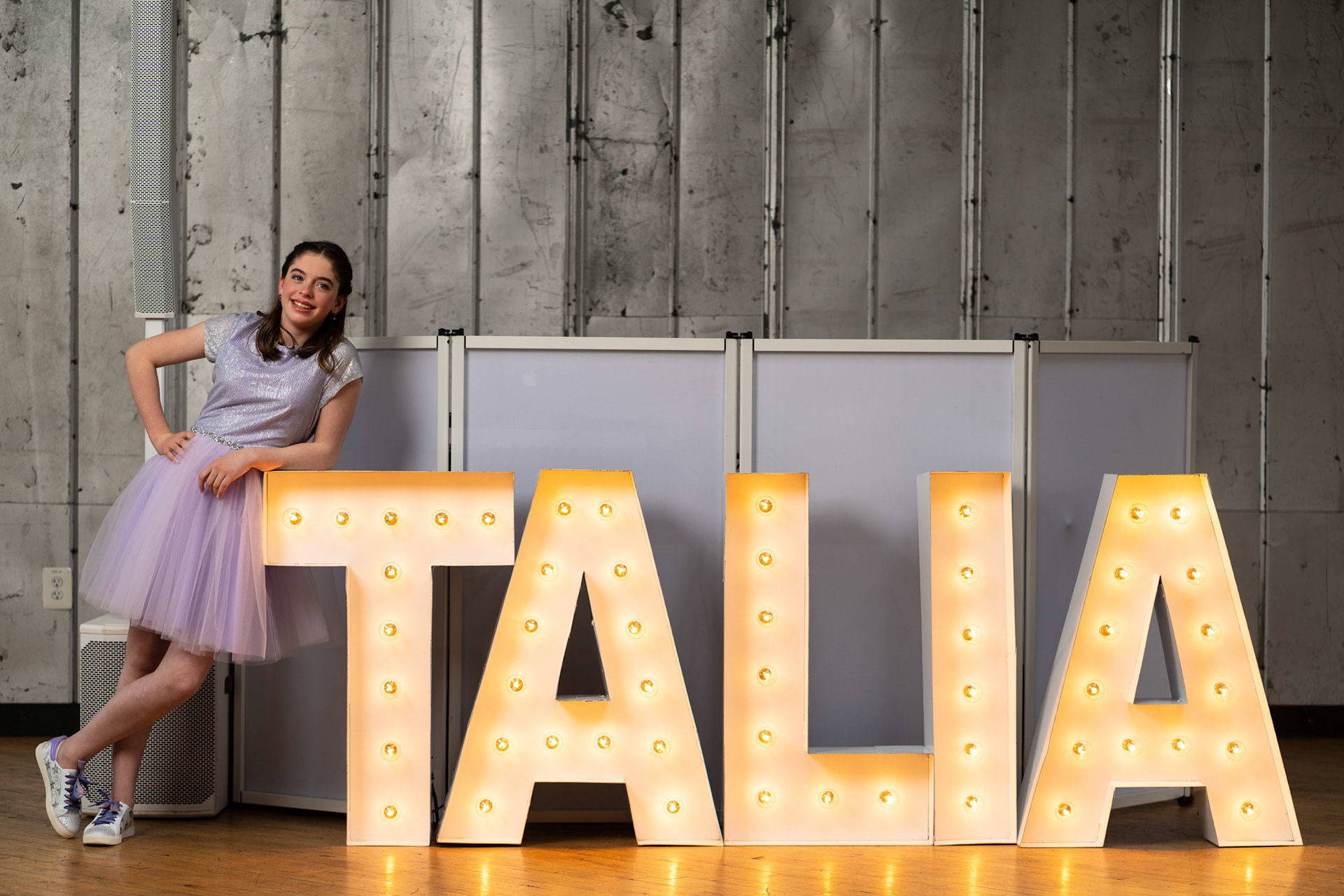 Talia’s bat mitzvah and Megillah reading on Purim on March 18, 2022 at the Accelerator Space in Baltimore, MD