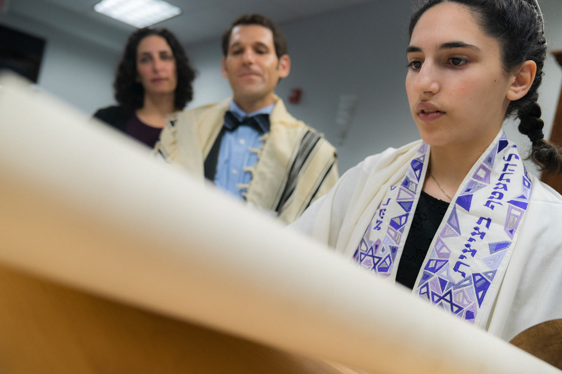 Ilana’s Bat Mitzvah rehearsal at Bat Chaverim in Columbia, MD.