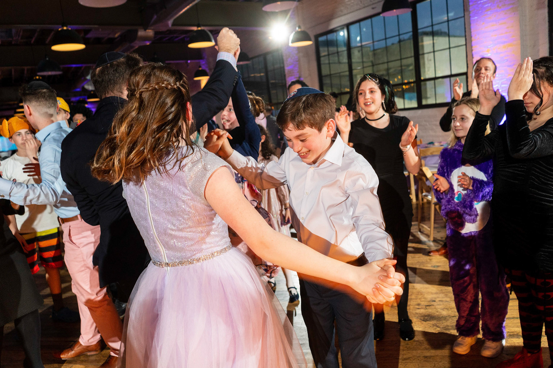Talia’s bat mitzvah and Megillah reading on Purim on March 18, 2022 at the Accelerator Space in Baltimore, MD