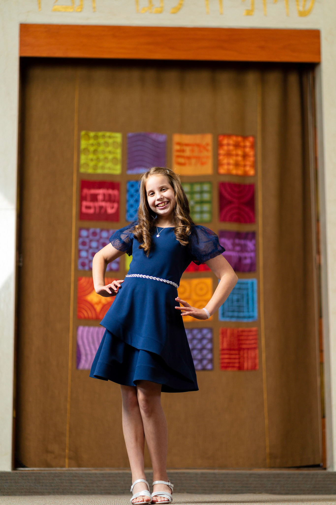 Leora’s Bat Mitzvah portrait session at Ohev Sholom in Washington D.C.
