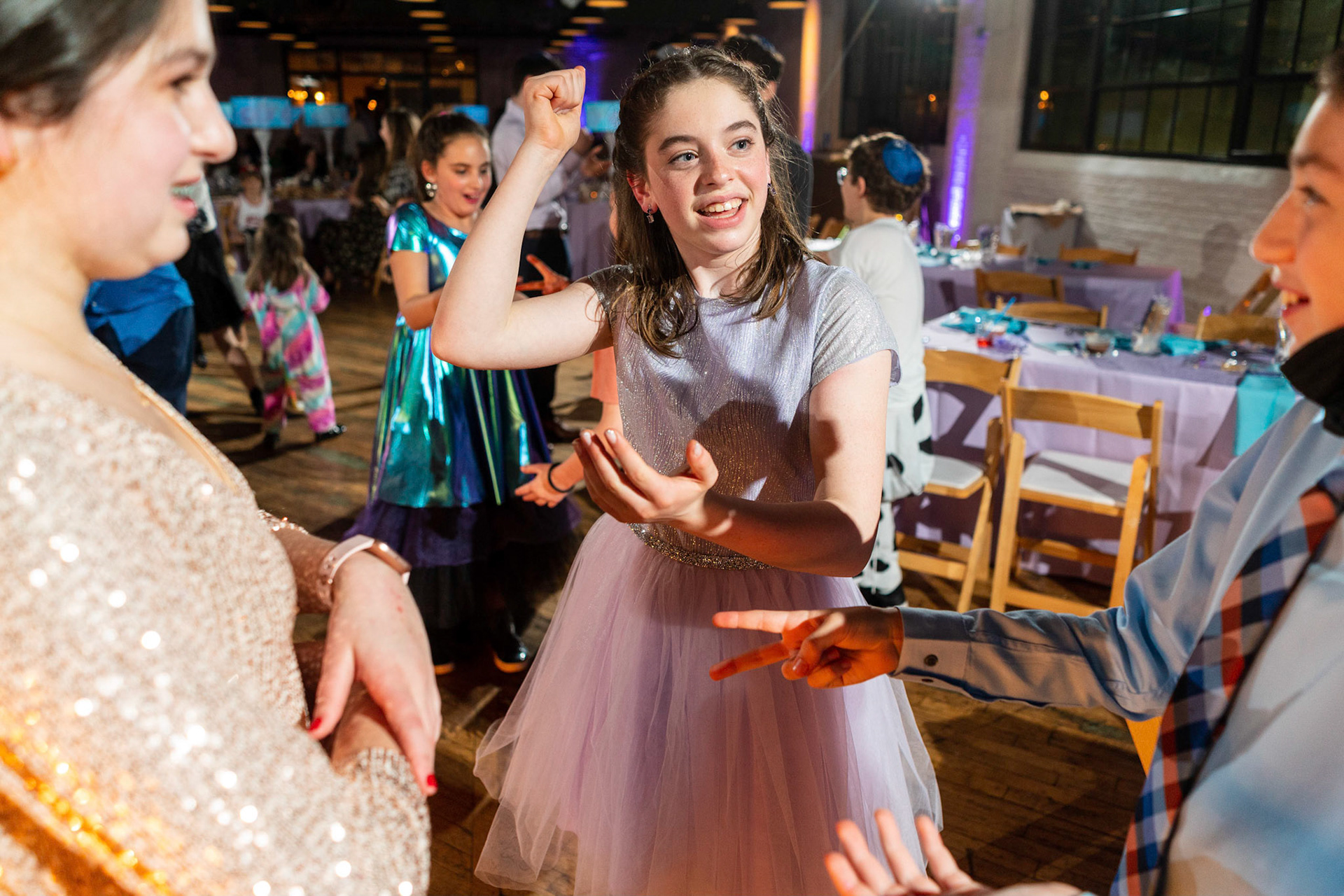 Talia’s bat mitzvah and Megillah reading on Purim on March 18, 2022 at the Accelerator Space in Baltimore, MD