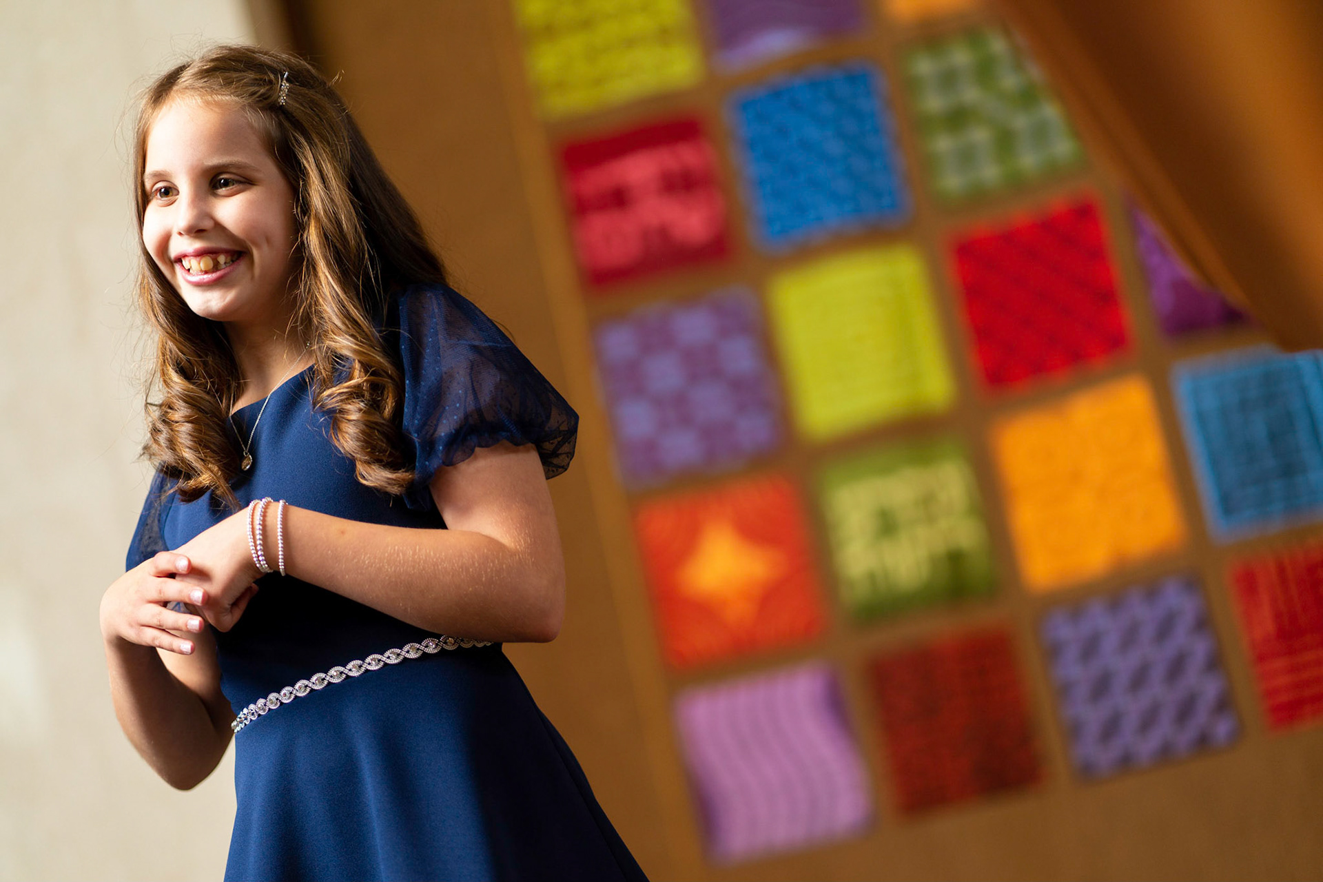 Leora’s Bat Mitzvah portrait session at Ohev Sholom in Washington D.C.