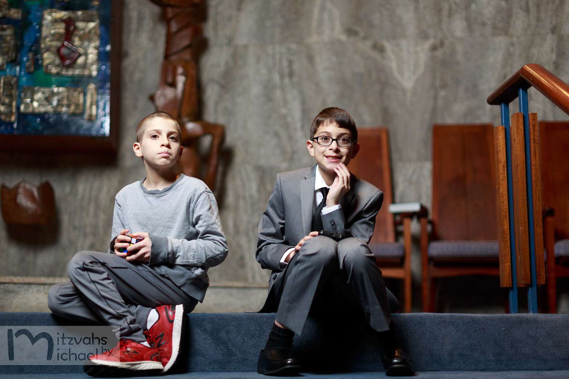 Max’s Temple Sinai Bar Mitzvah portrait session in Washington D.C. on Wednesday, December 4, 2019.