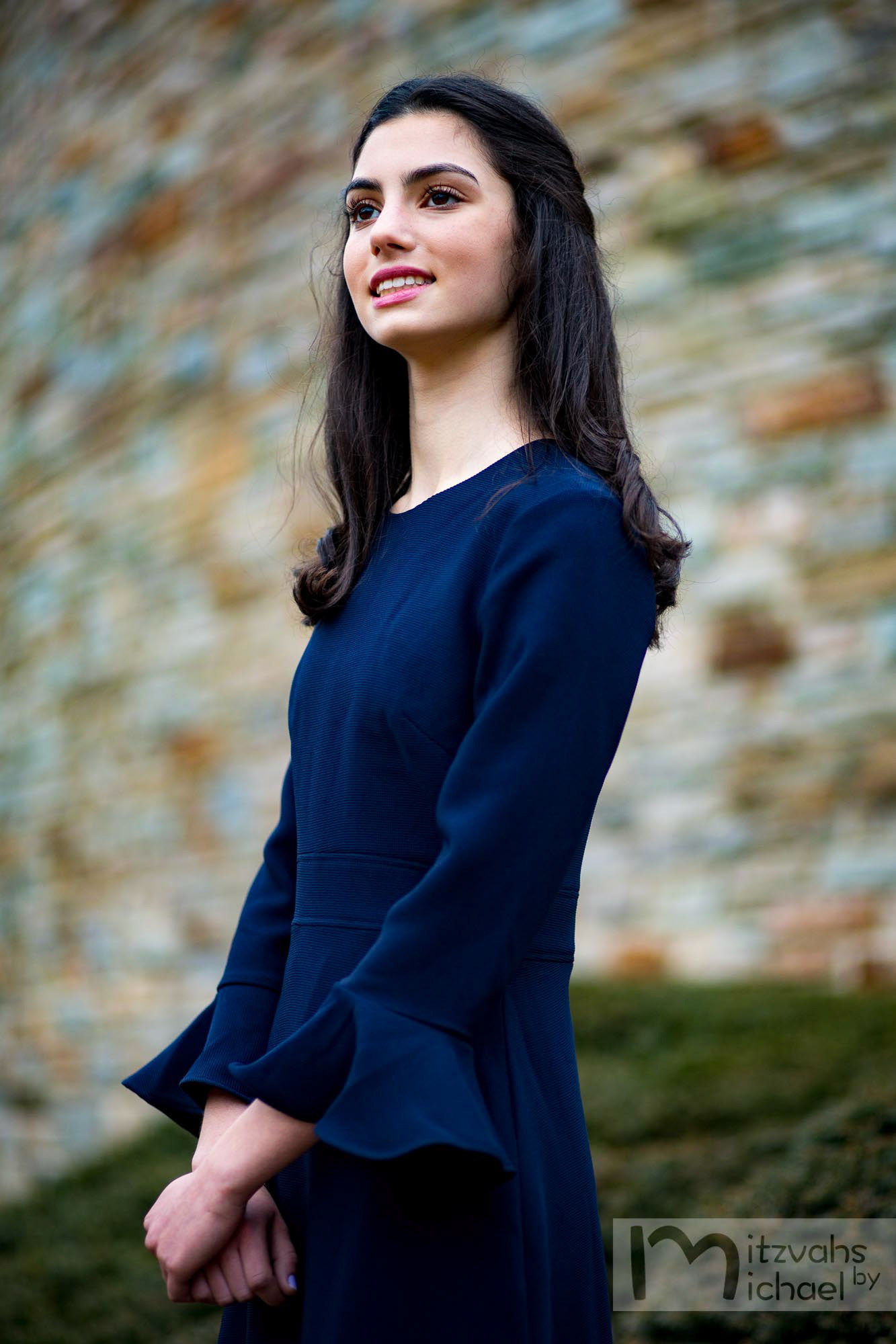 Linley's Bat Mitzvah portrait session at Chizuk Amuno in Baltimore, MD.