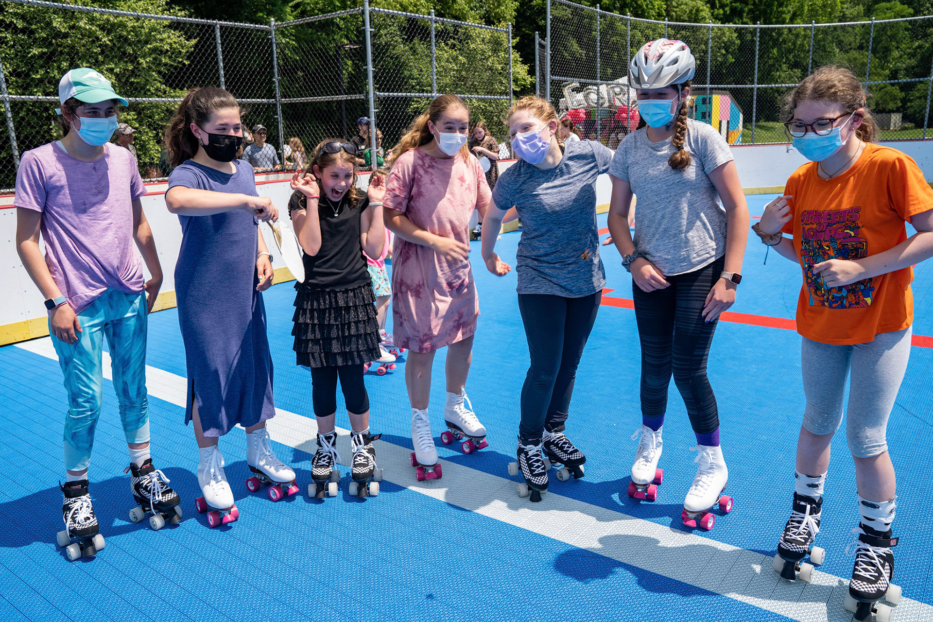 Leora’s Bat Mitzvah roller skating party on Sunday, June 6, 2021.