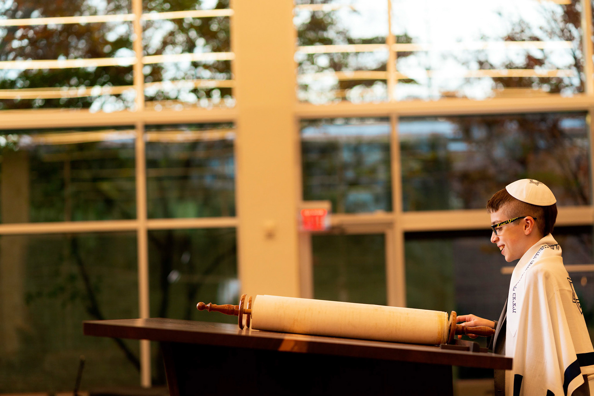 Sam’s Bar Mitzvah portraits at Temple Sinai in Washington D.C.