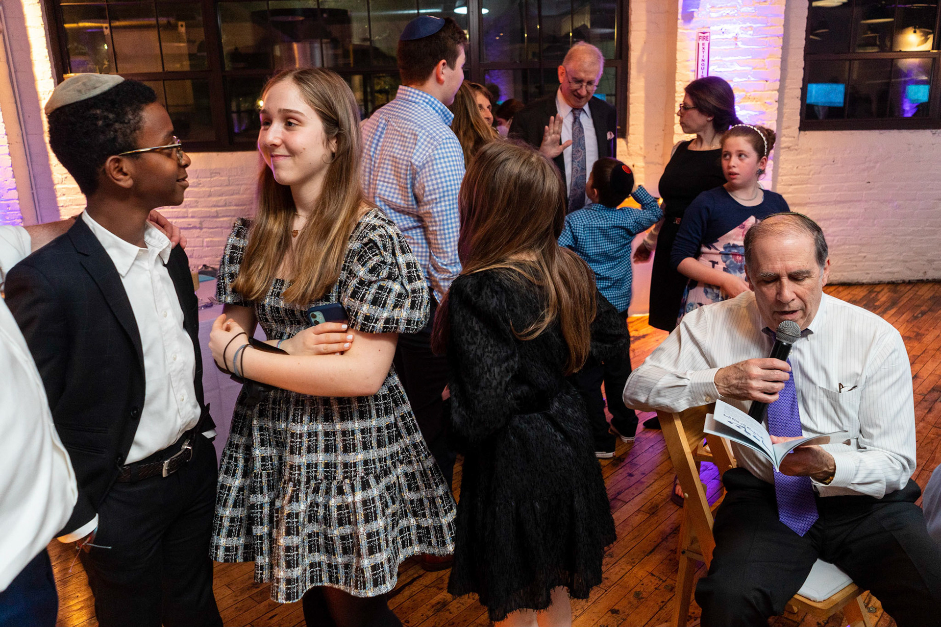 Talia’s bat mitzvah and Megillah reading on Purim on March 18, 2022 at the Accelerator Space in Baltimore, MD
