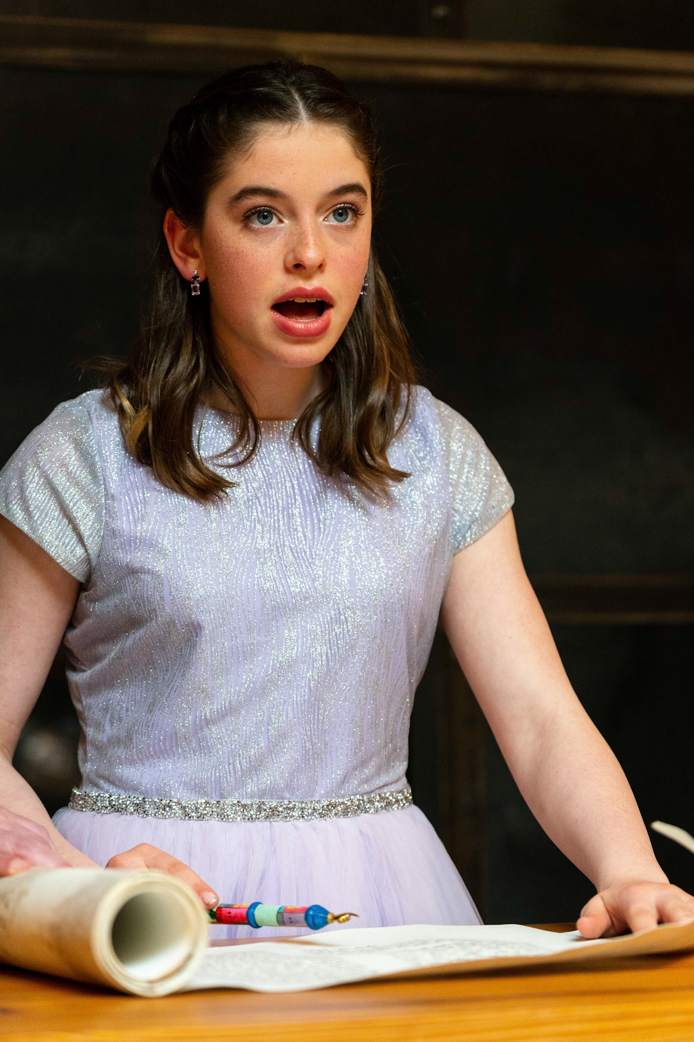 Talia’s bat mitzvah and Megillah reading on Purim on March 18, 2022 at the Accelerator Space in Baltimore, MD