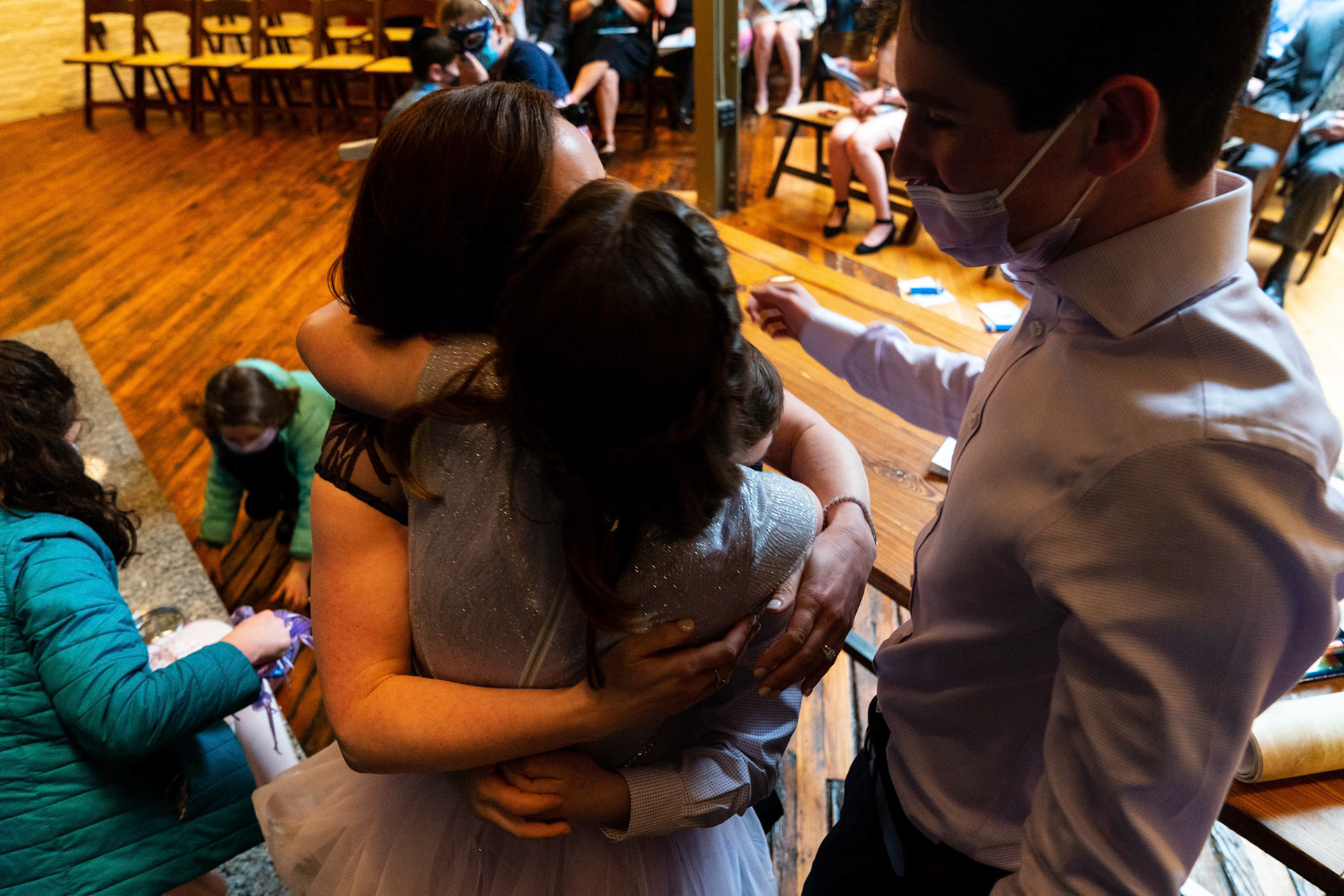 Talia’s bat mitzvah and Megillah reading on Purim on March 18, 2022 at the Accelerator Space in Baltimore, MD