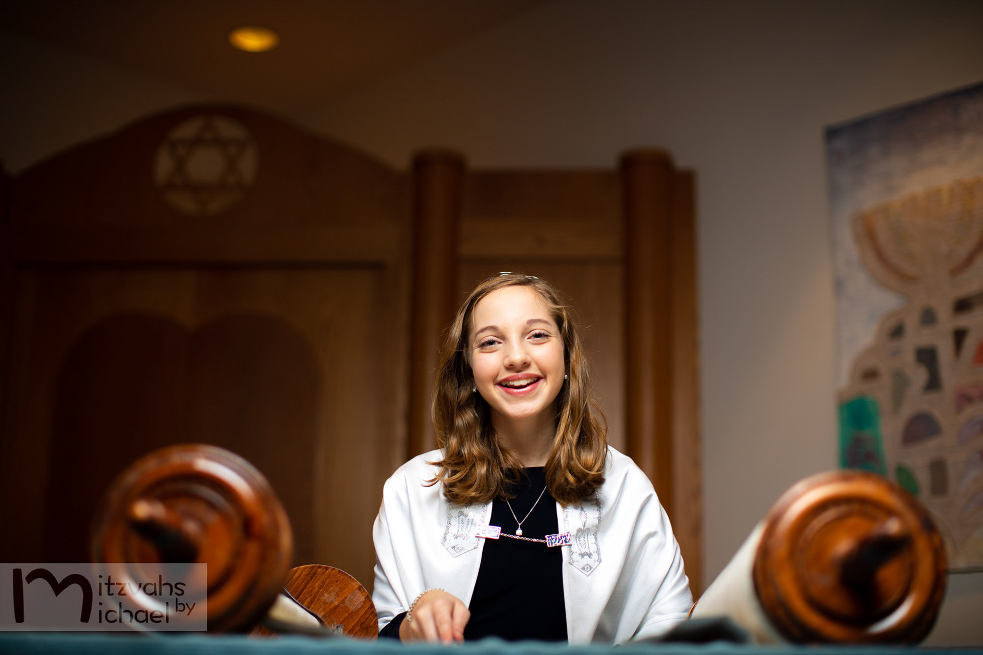 Cora’s Beth Shalom Bat Mitzvah portrait session.