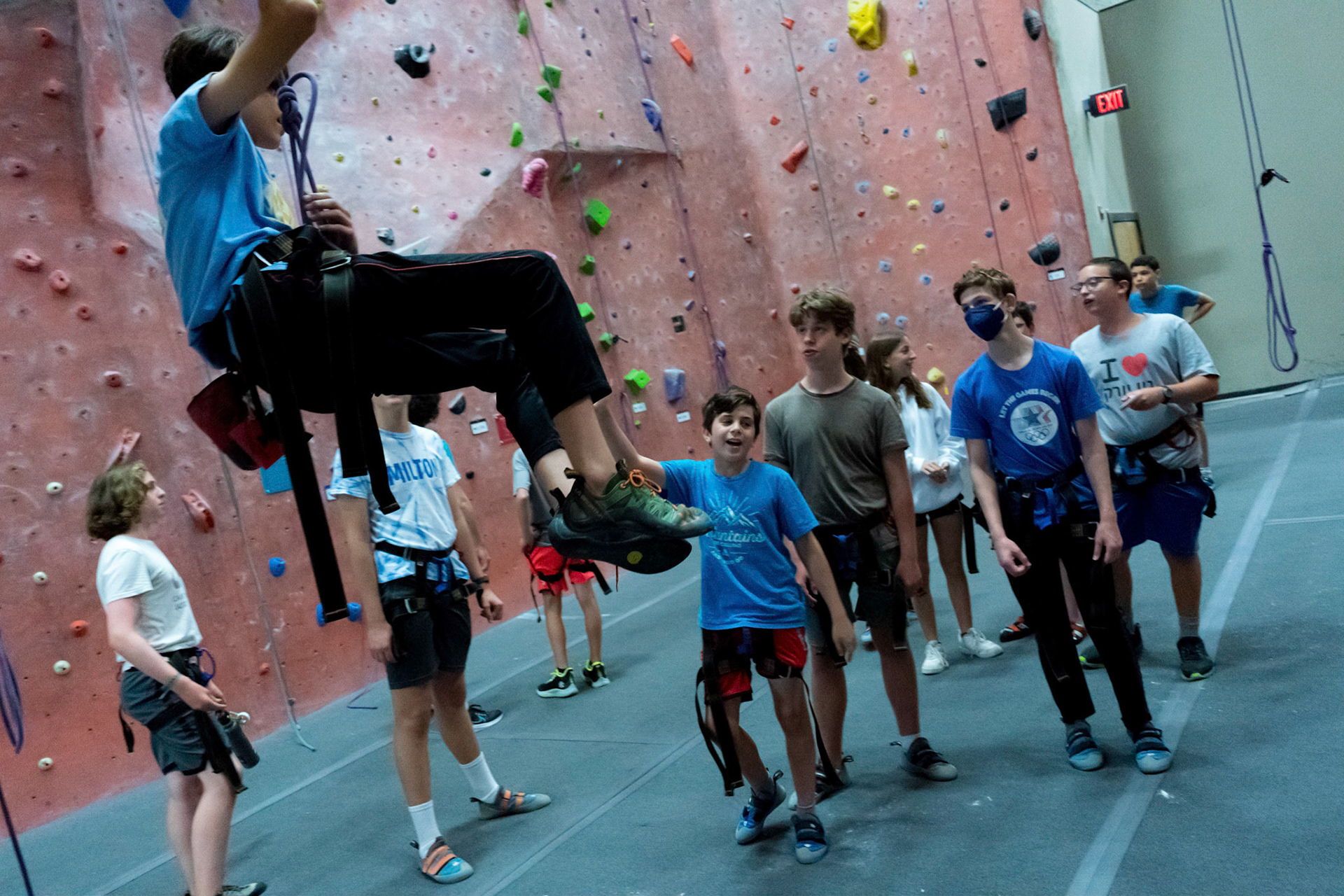 Judah’s bar mitzvah party at Movement climbing gym in Rockville on Sunday, September 4, 2022.