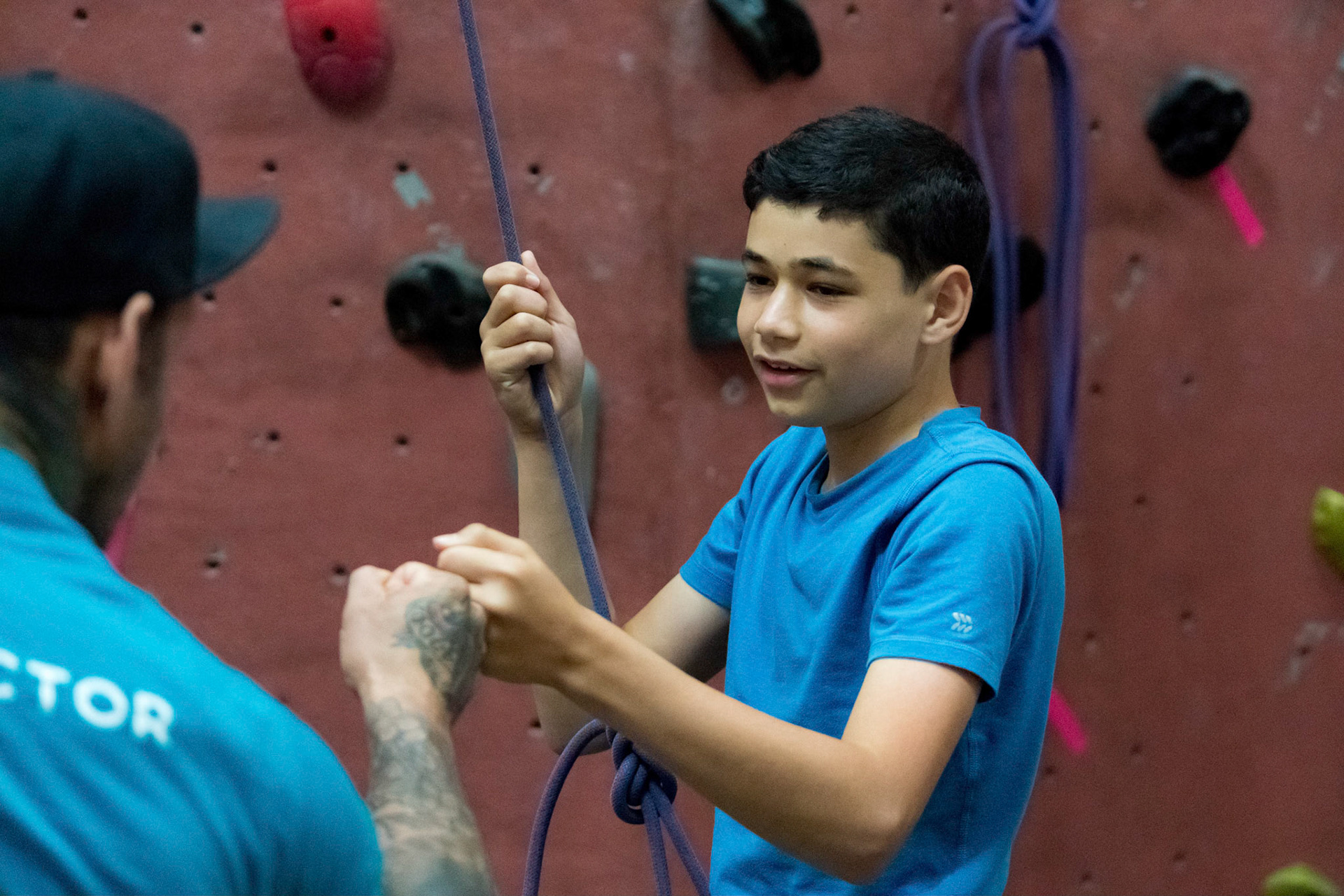 Judah’s bar mitzvah party at Movement climbing gym in Rockville on Sunday, September 4, 2022.