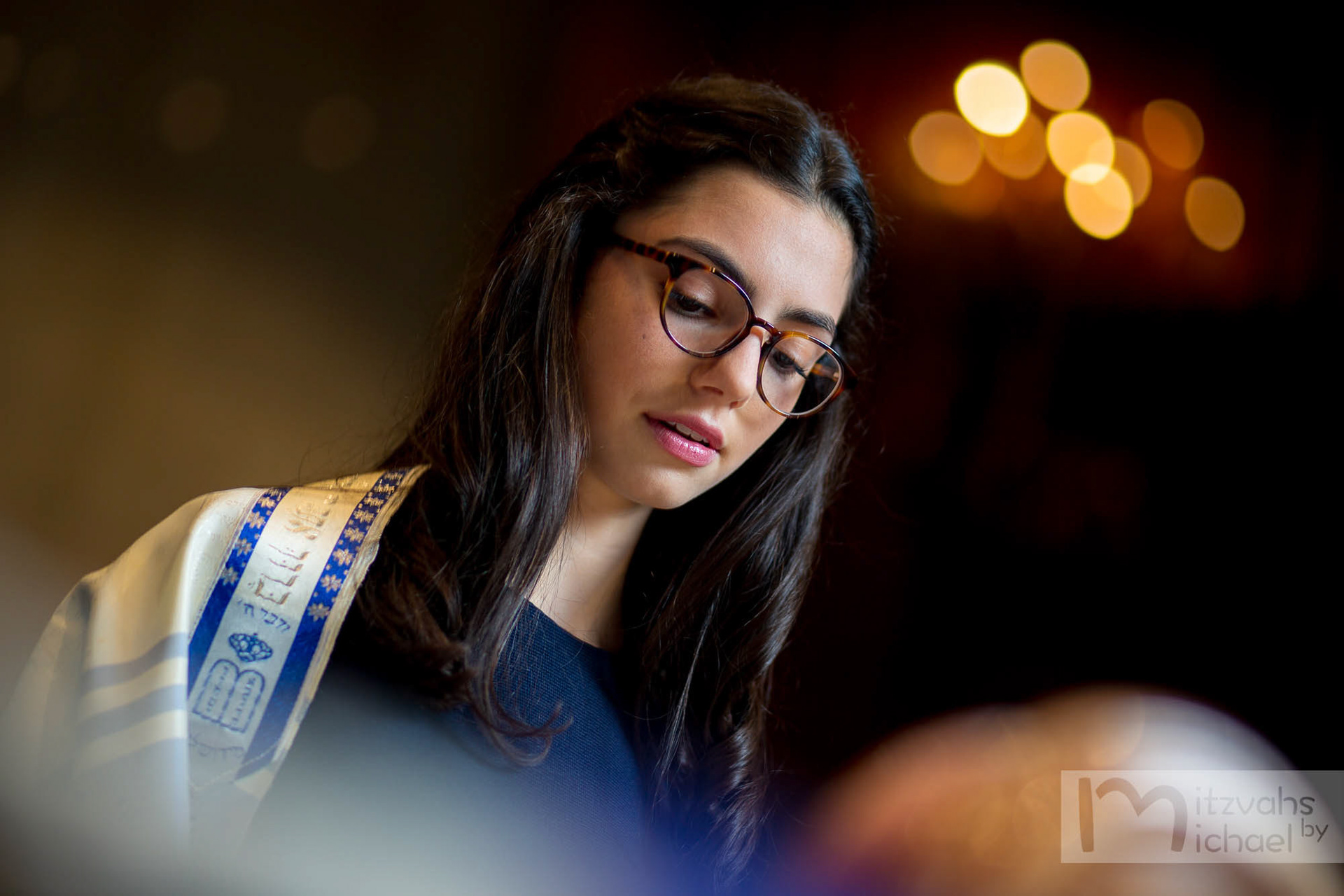 Linley's Bat Mitzvah portrait session at Chizuk Amuno in Baltimore, MD.