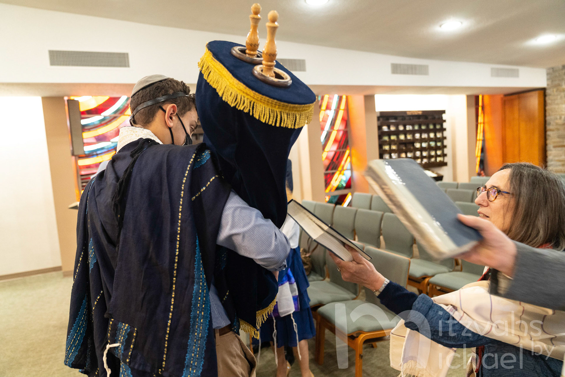 Ross’ Bar Mitzvah shacharit minyan on Monday, May 31, 2021.