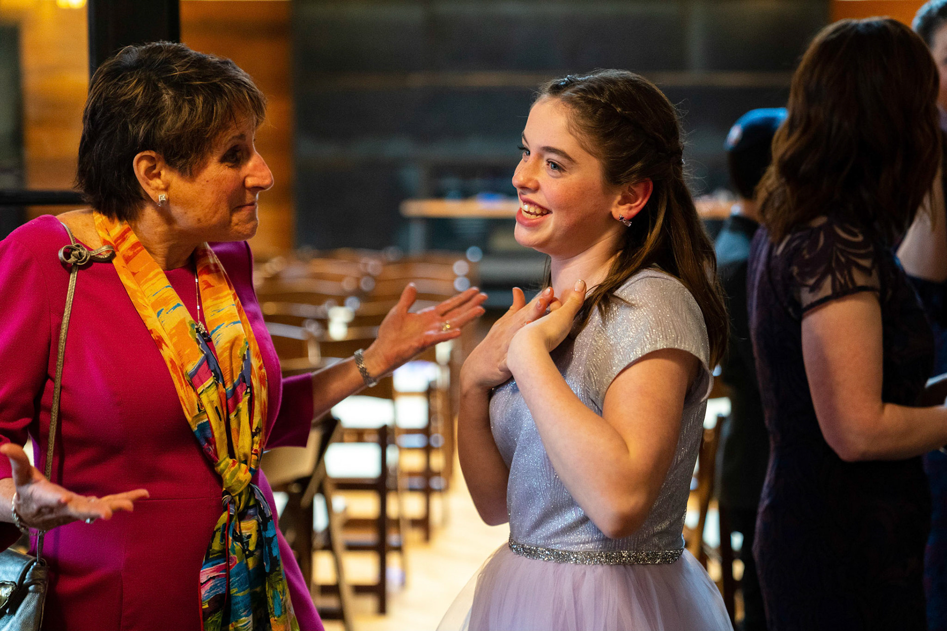 Talia’s bat mitzvah and Megillah reading on Purim on March 18, 2022 at the Accelerator Space in Baltimore, MD