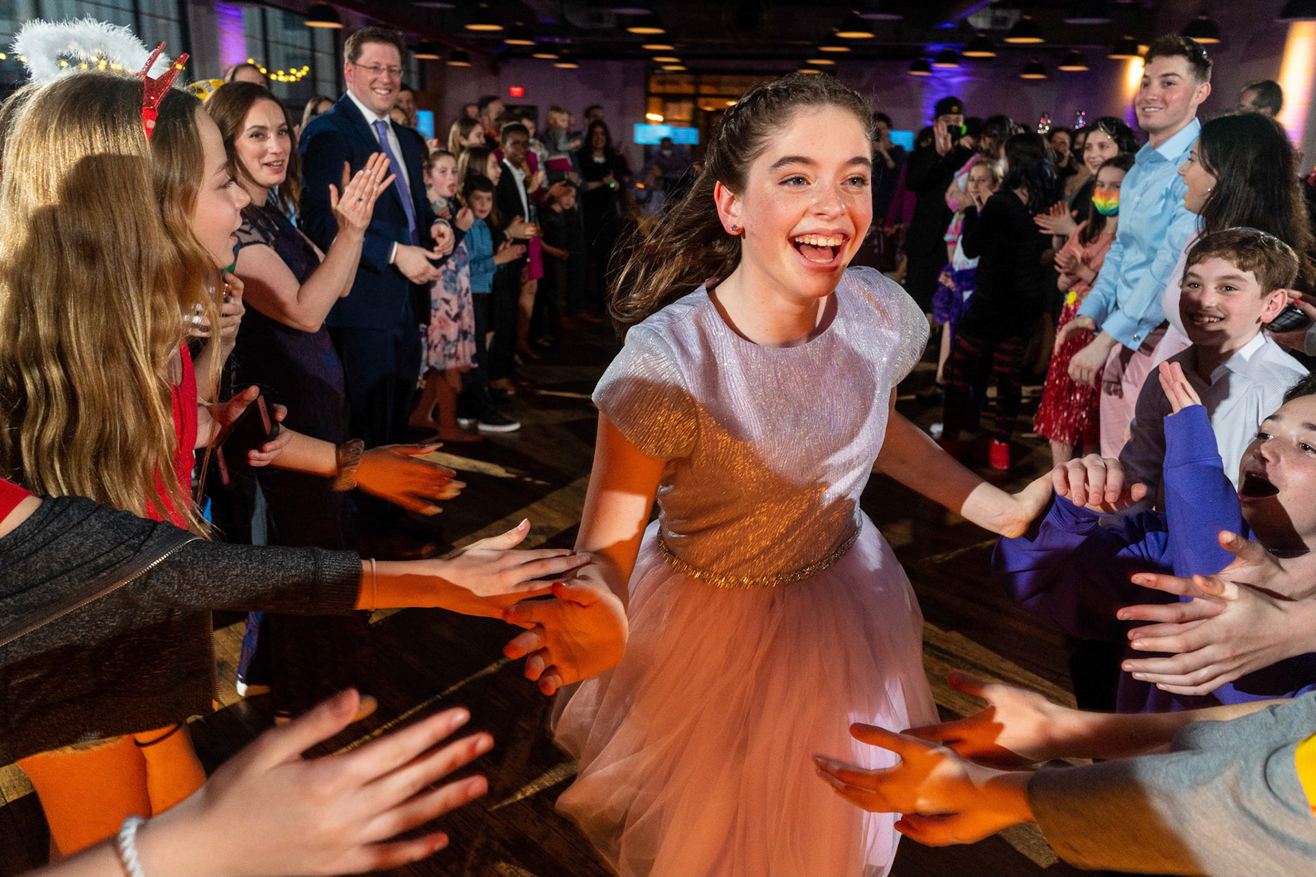 Talia’s bat mitzvah and Megillah reading on Purim on March 18, 2022 at the Accelerator Space in Baltimore, MD