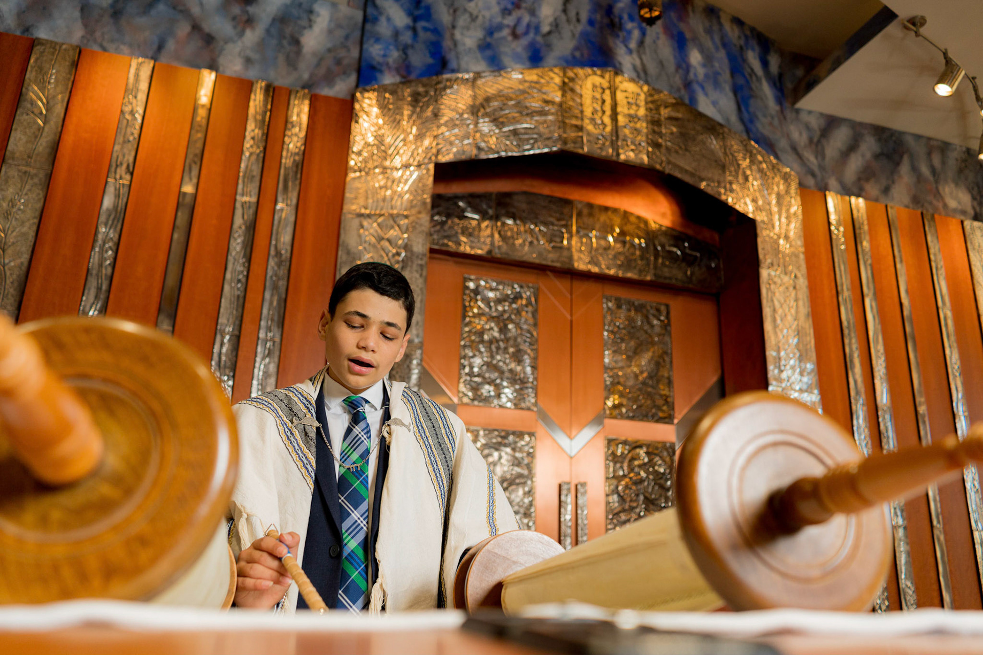 Judah’s bar mitzvah portraits at Ohr Kodesh in Silver Spring on Thursday, September 1, 2022.