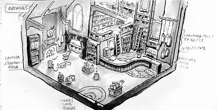 UM2 concept - zone, archives sketch