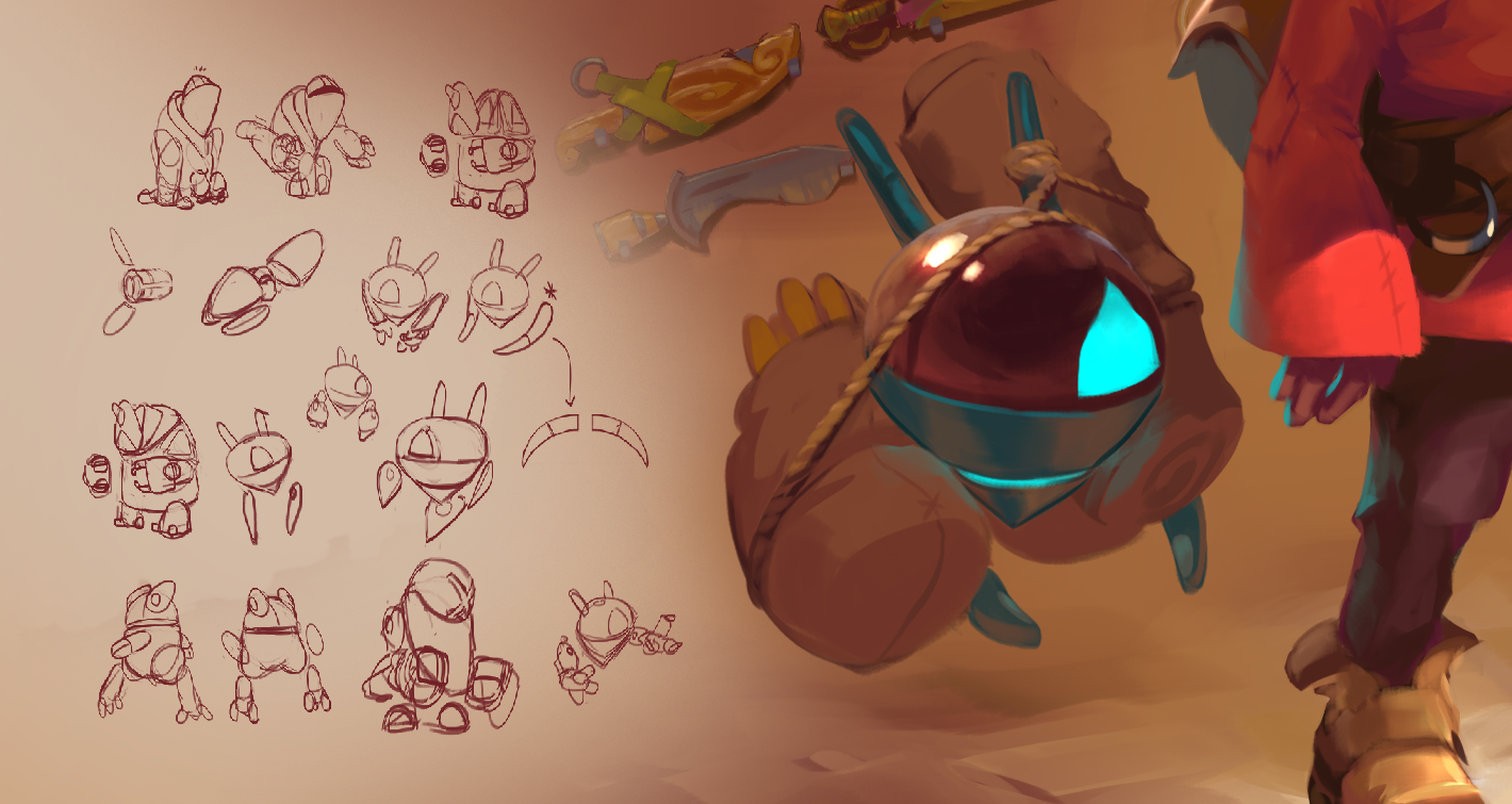 Concept art for companion bots