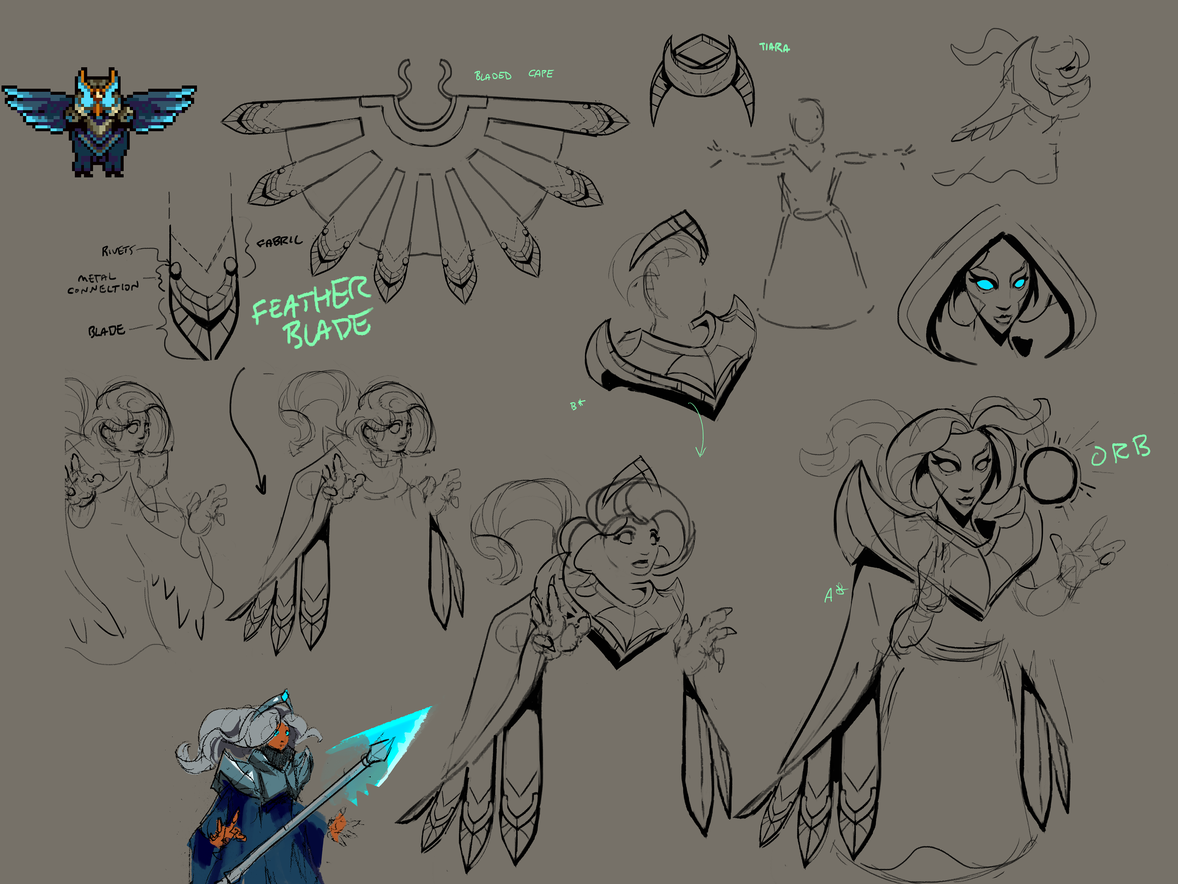 UM2 concept art - playable character, Minerva