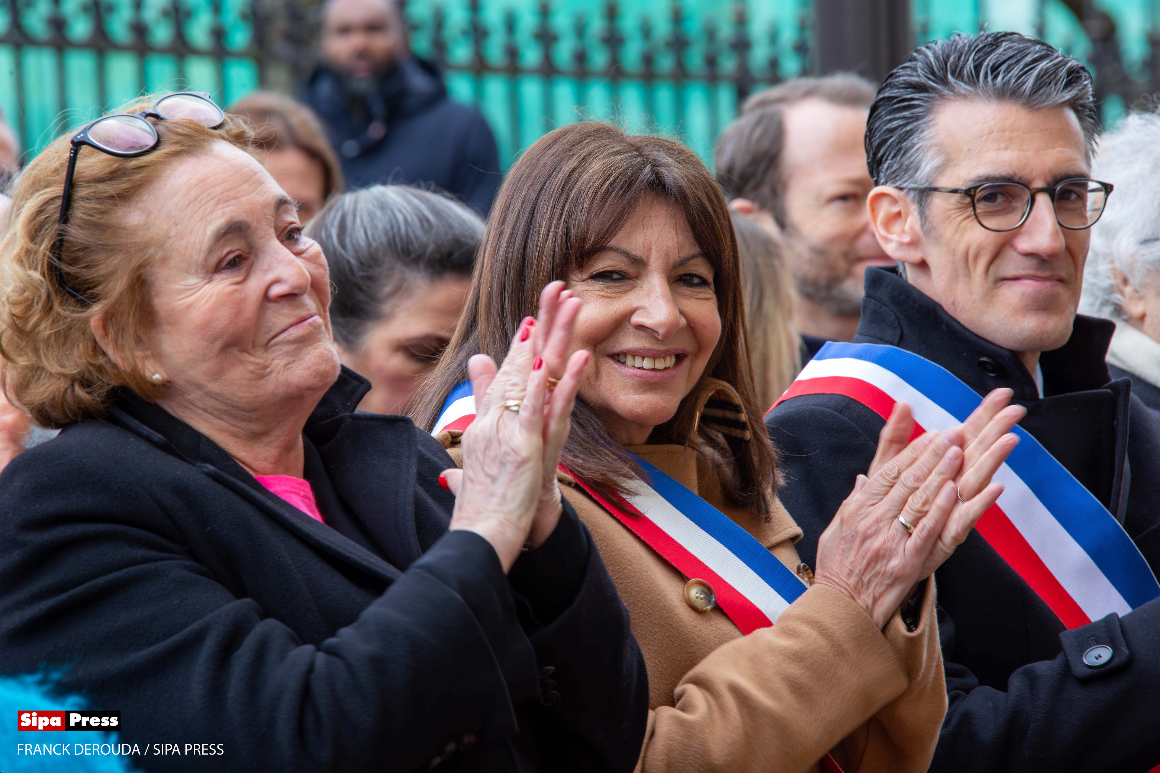 Micheline Pelletier, Anne Hidalgo and Jeremy Redler