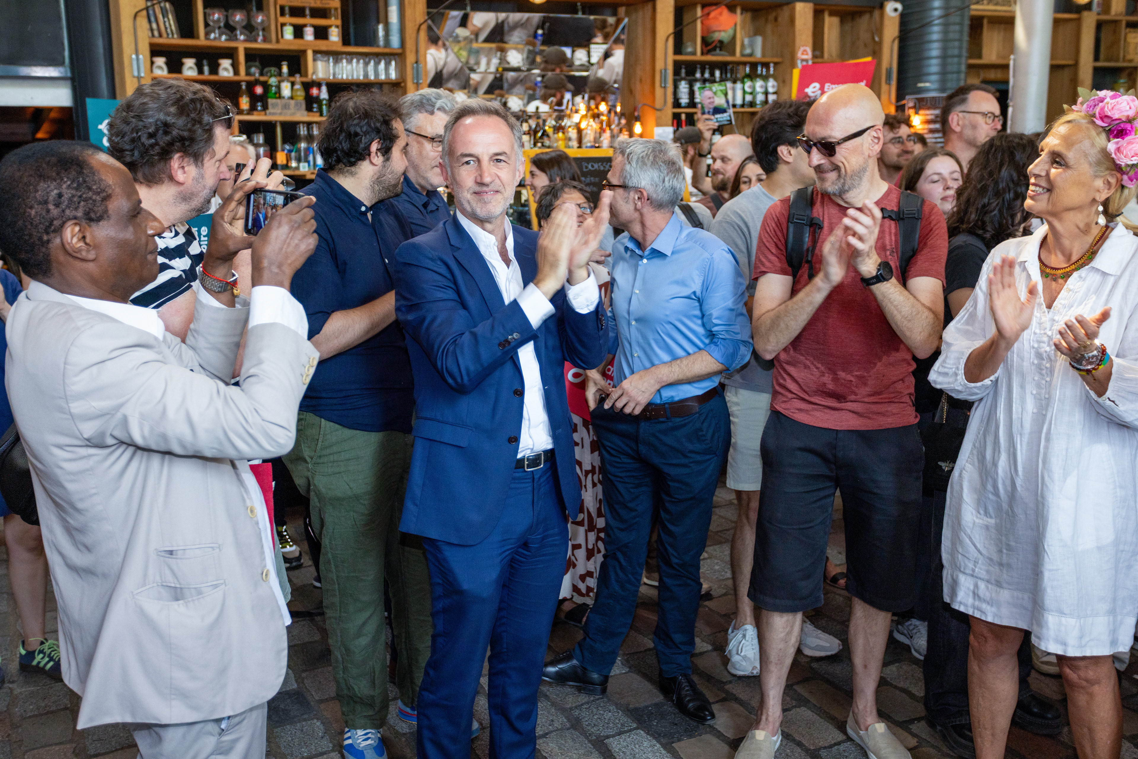 Emmanuel Gregoire - First meeting of campaign at the Petite Halle of La Villette
